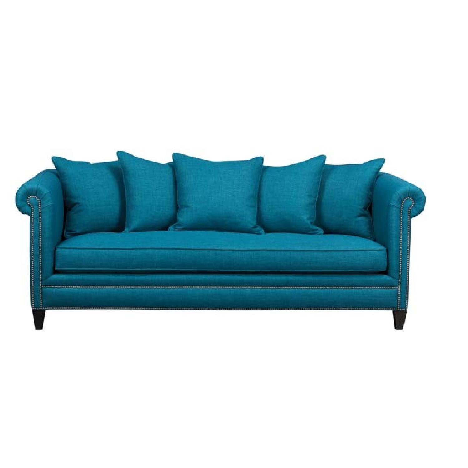 Crate & Barrel Tailor Sofa in Tess/Peacock - image-1