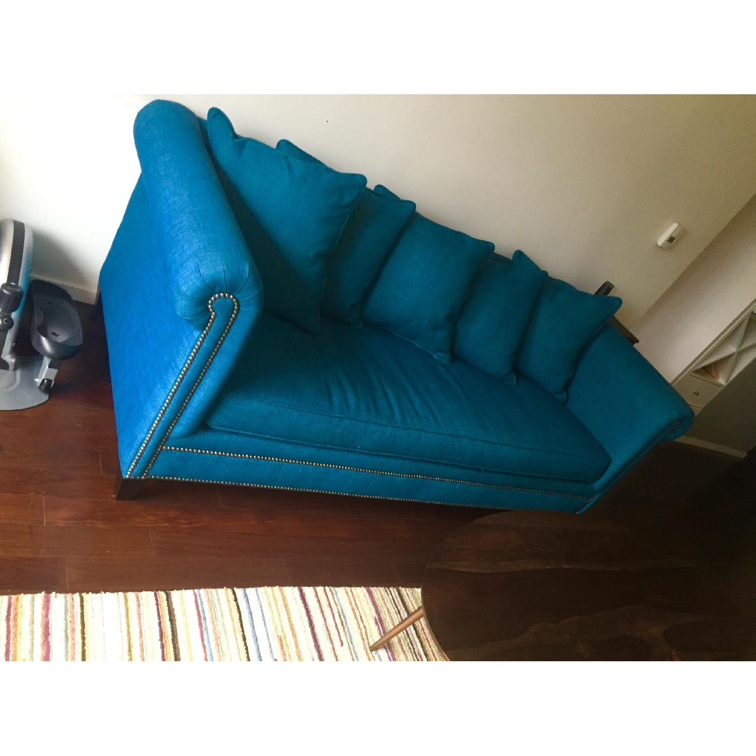 Crate & Barrel Tailor Sofa in Tess/Peacock - image-2