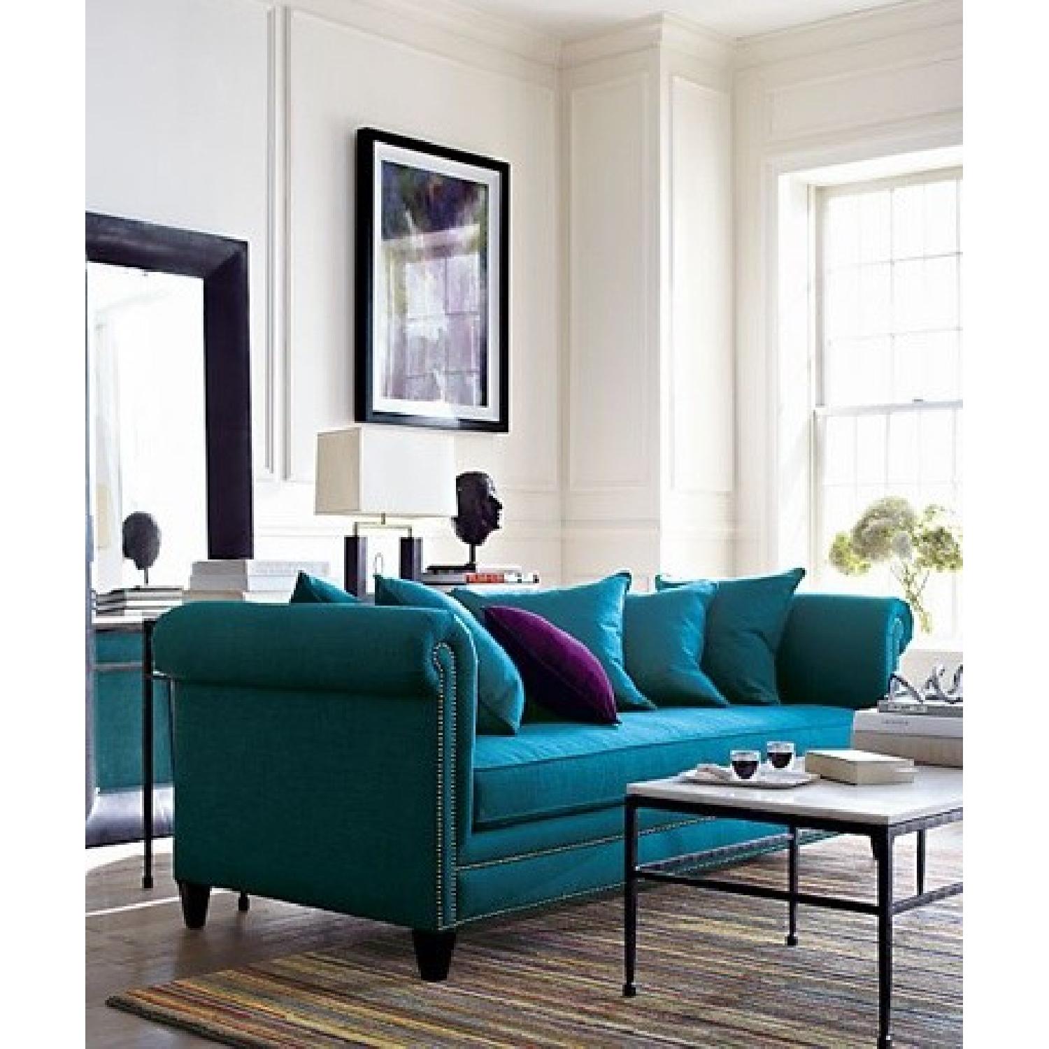 Crate & Barrel Tailor Sofa in Tess/Peacock - image-3