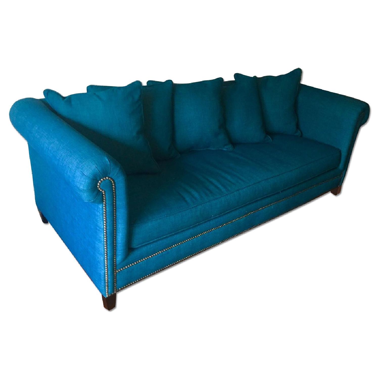 Crate & Barrel Tailor Sofa in Tess/Peacock - image-0