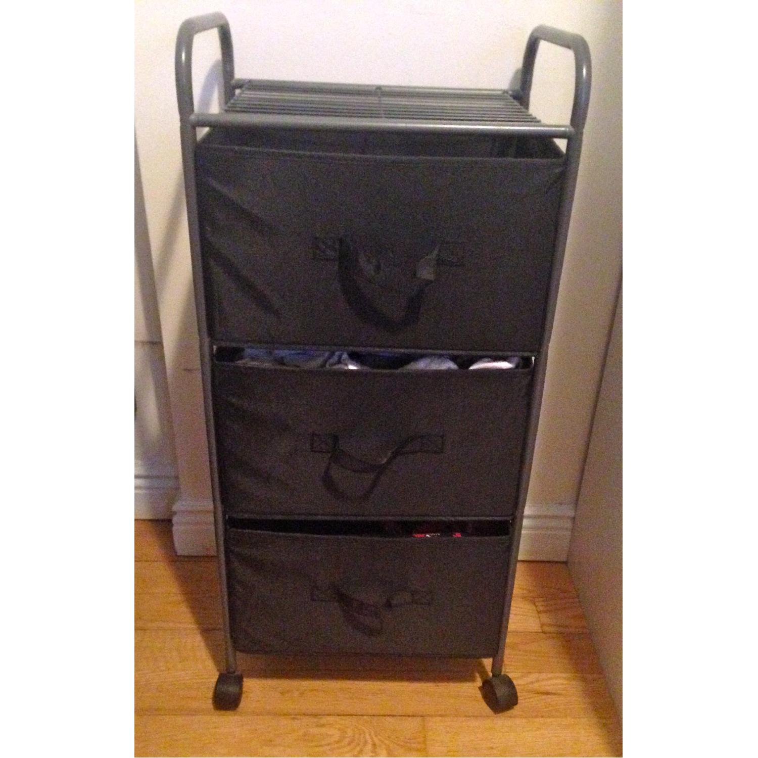 Bed Bath & Beyond 3-Drawer Rolling Fabric Cart - image-1