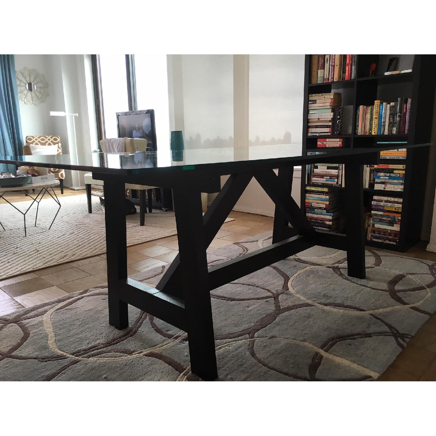 West Elm Glass-Top Dining Table - image-5