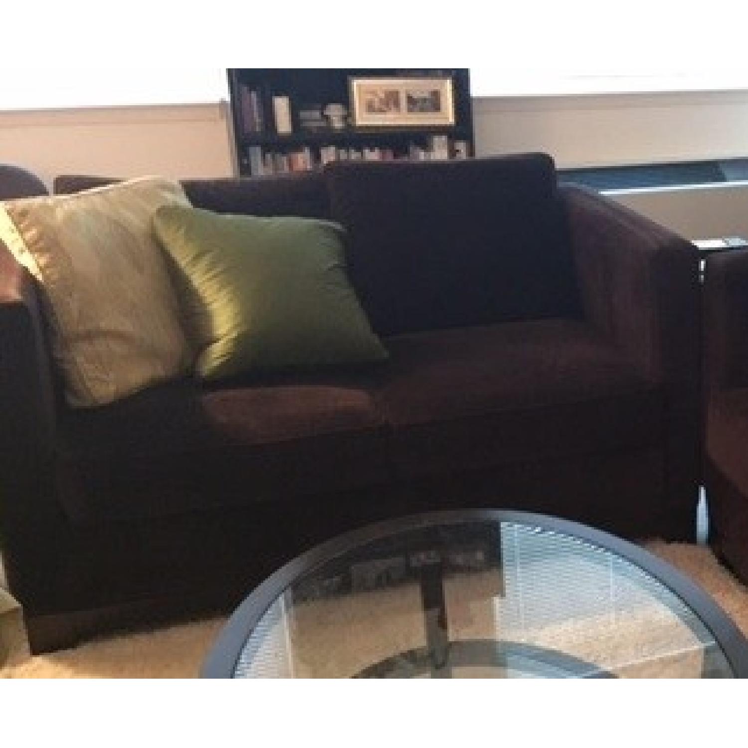 Klaussner Furniture Loveseat in Dark Chocolate - image-1