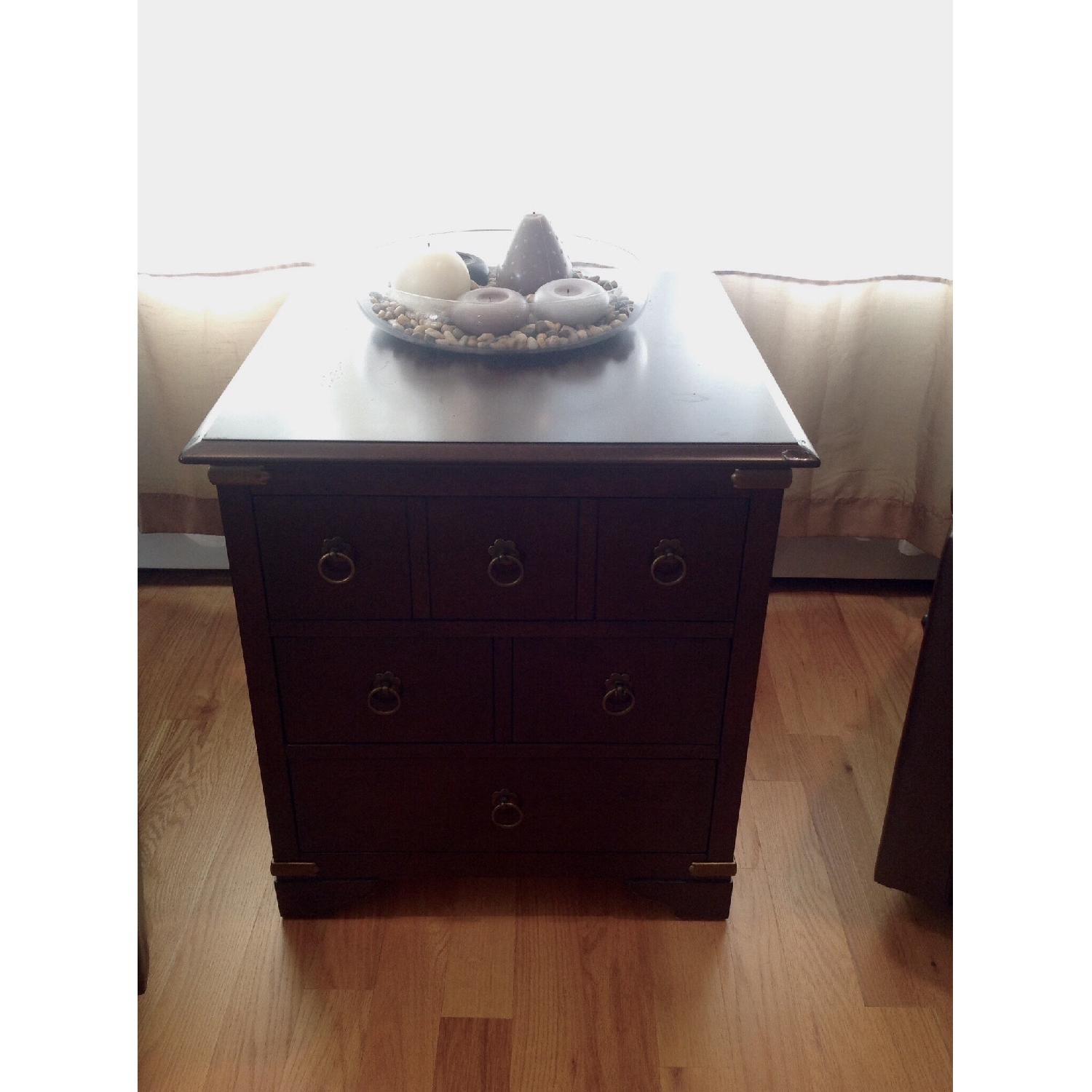 Raymour & Flanigan Vintage Trunk Style Coffee Table + 2 End Tables