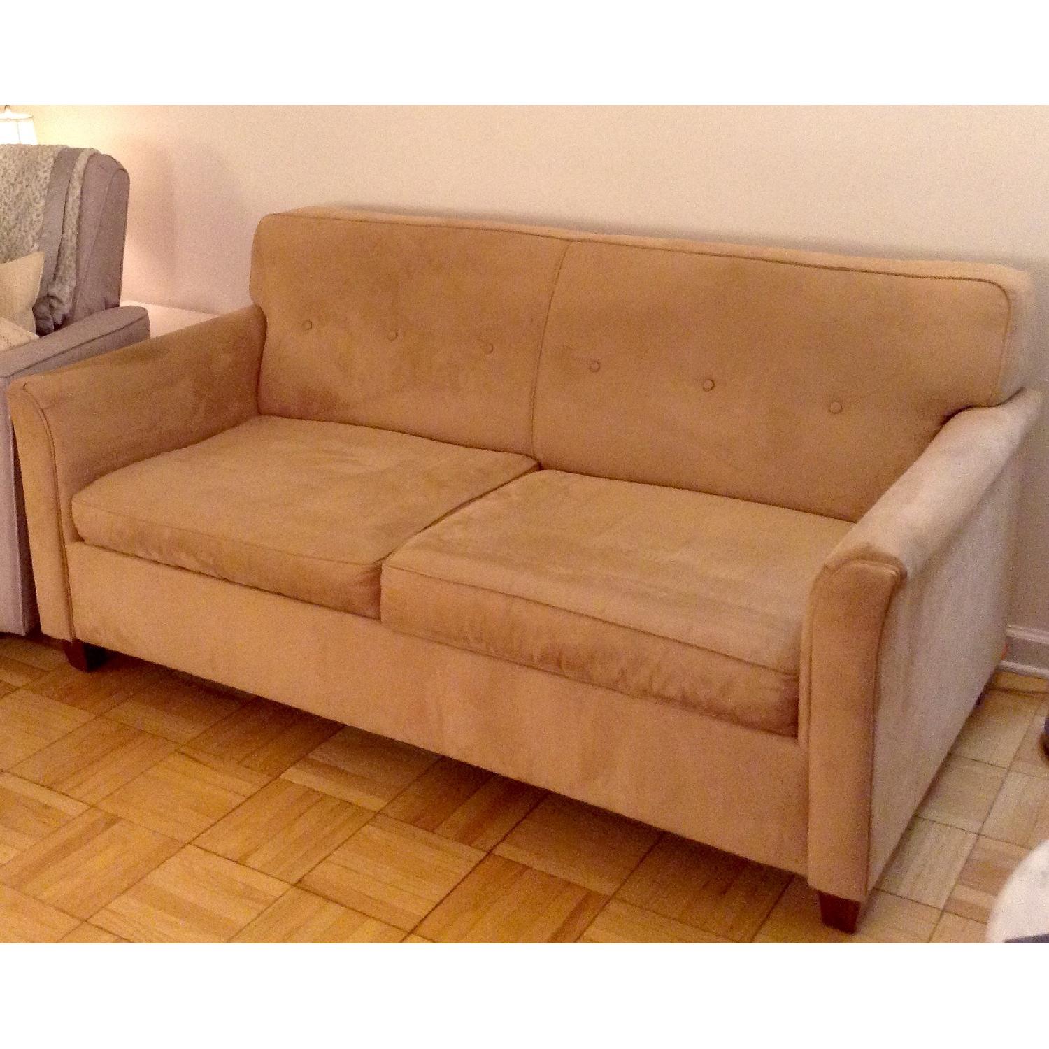 JC Penney Microfiber Apartment/Full Size Sleeper Sofa - image-2