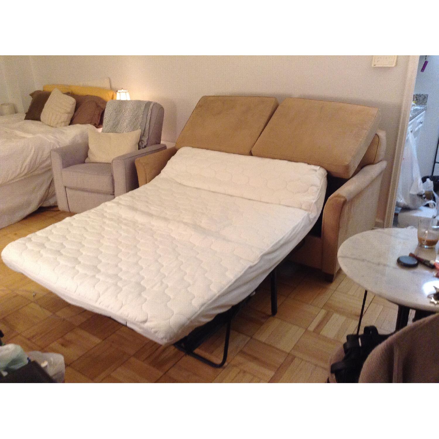 JC Penney Microfiber Apartment/Full Size Sleeper Sofa - image-6