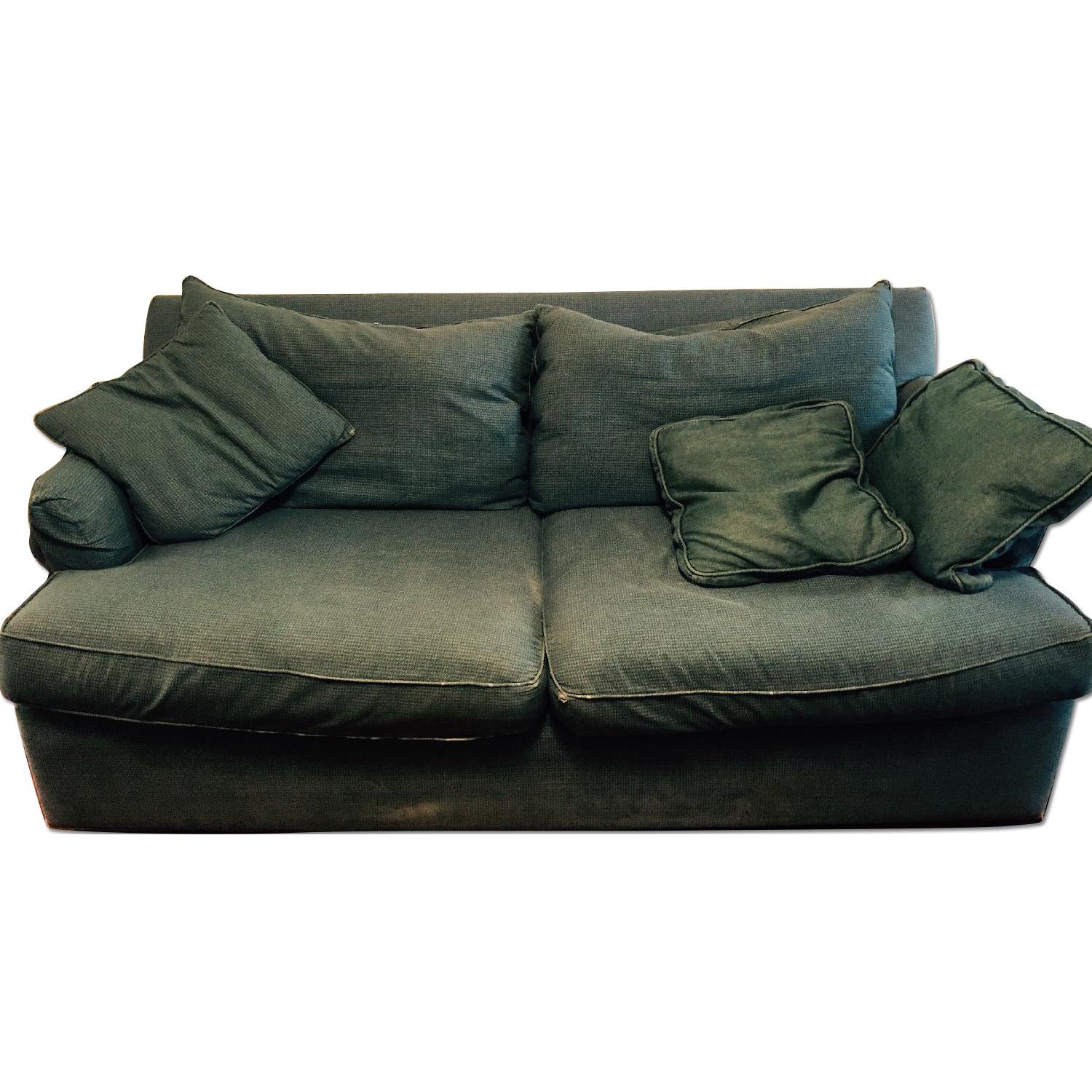 Ethan Allen Blue Couch - image-0