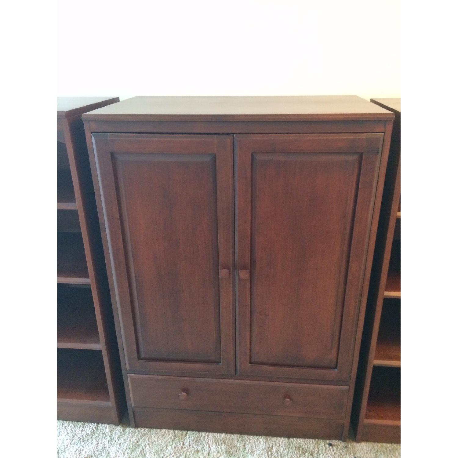 Ethan Allen TV Storage with Pocket Doors - image-3