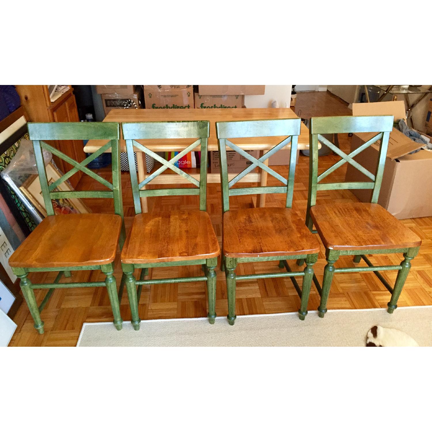 Pier 1 Solid Wood Dining Table w/ 4 Chairs - image-4