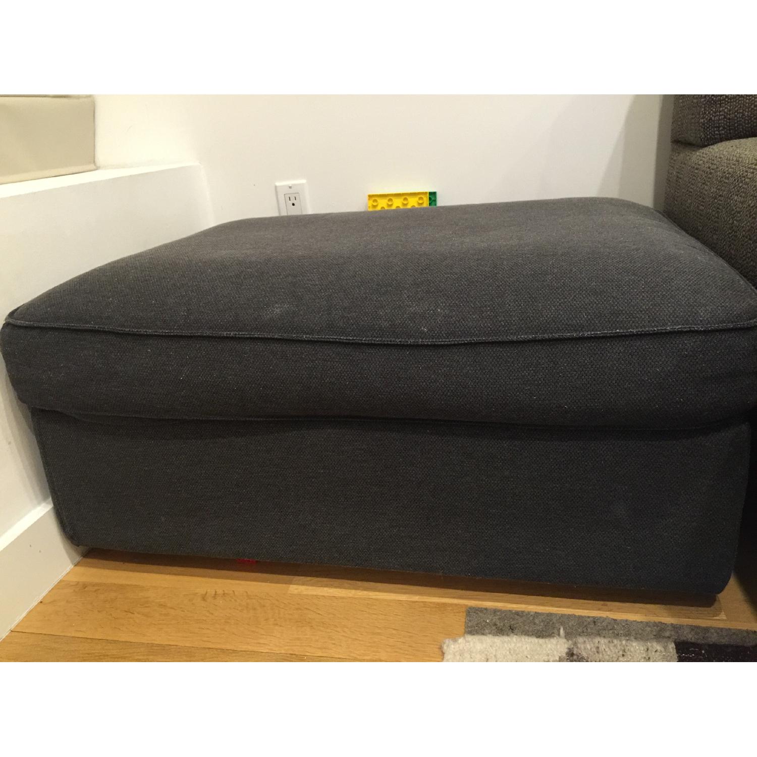 Ikea Kivik Footstool with Storage in Dansbo Dark Gray - image-1