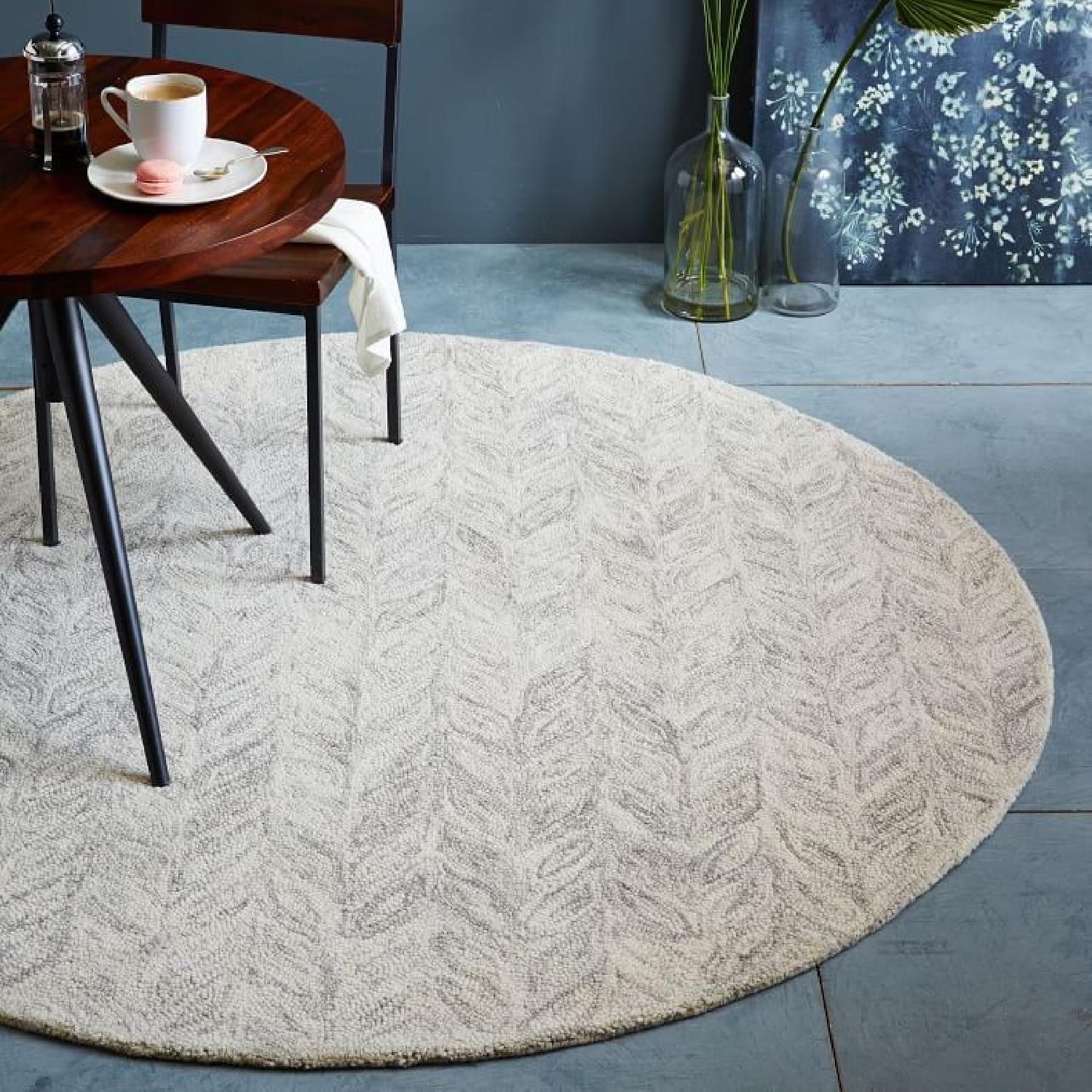West Elm Vines Round Wool Rug - image-1