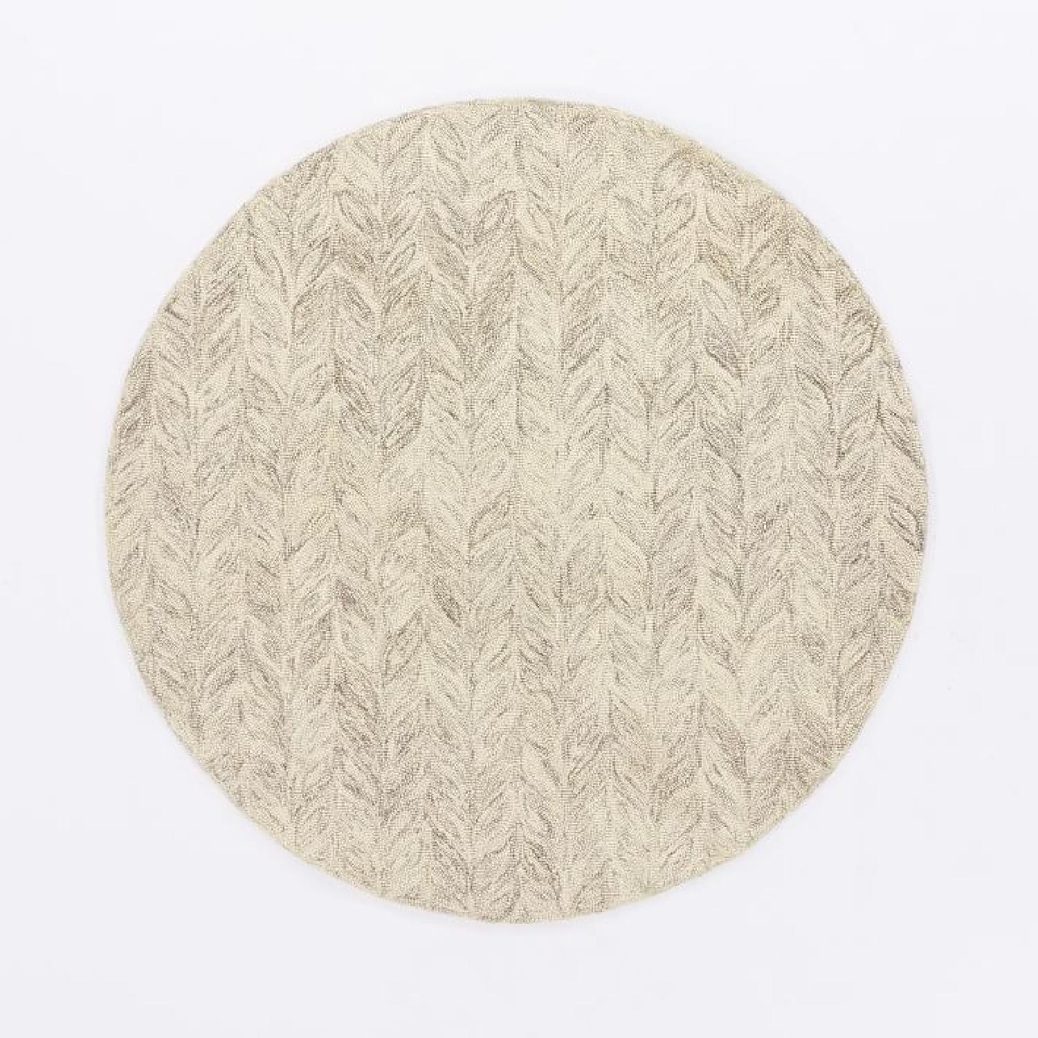 West Elm Vines Round Wool Rug - image-0