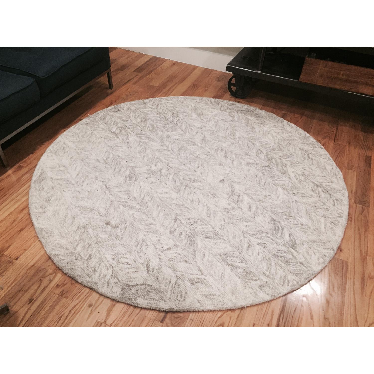 West Elm Vines Round Wool Rug - image-2