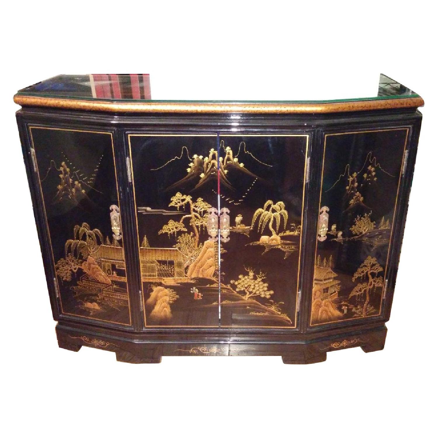Vintage Chinese Lacquer Cabinet - image-0
