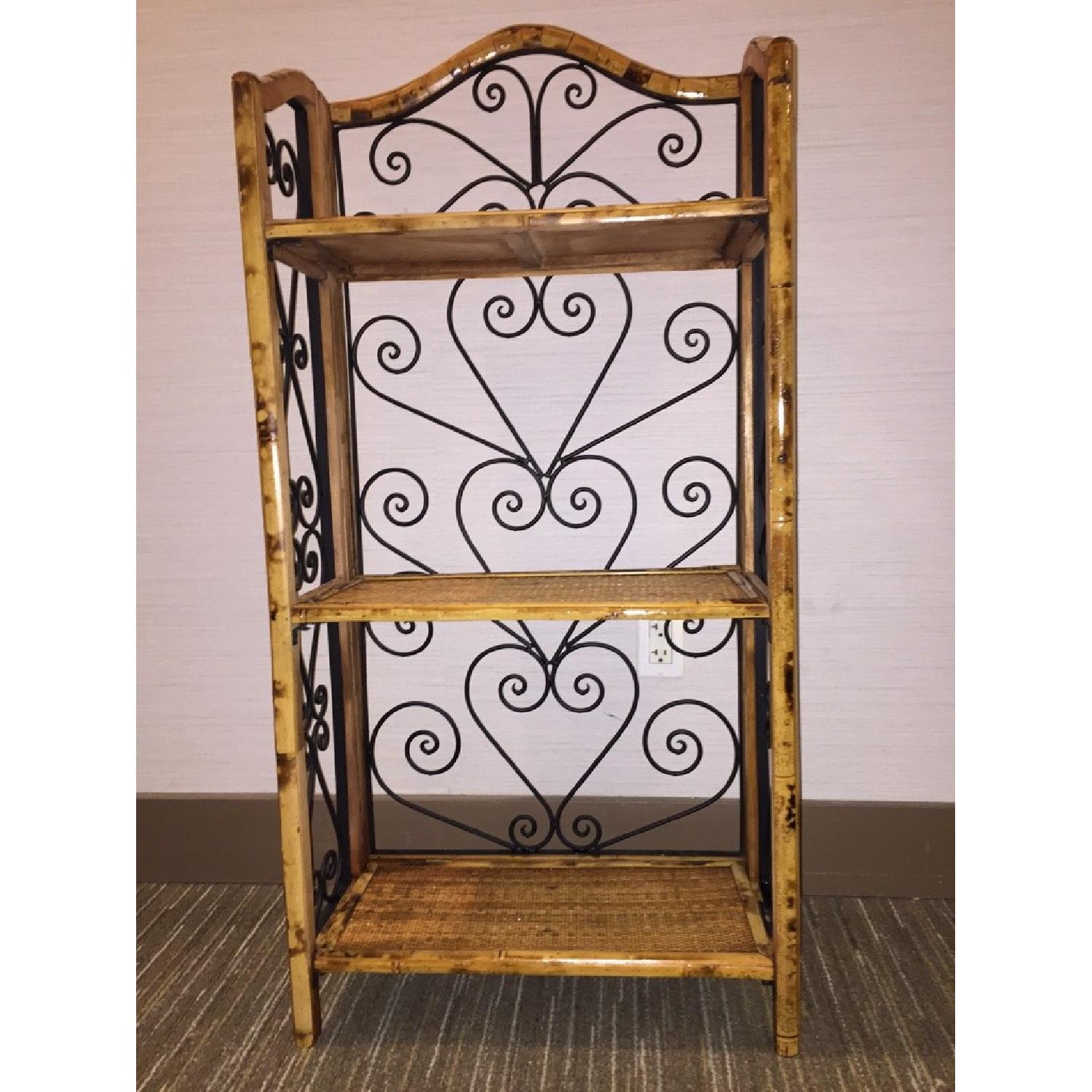 Iron and Bamboo Bookshelf - image-1