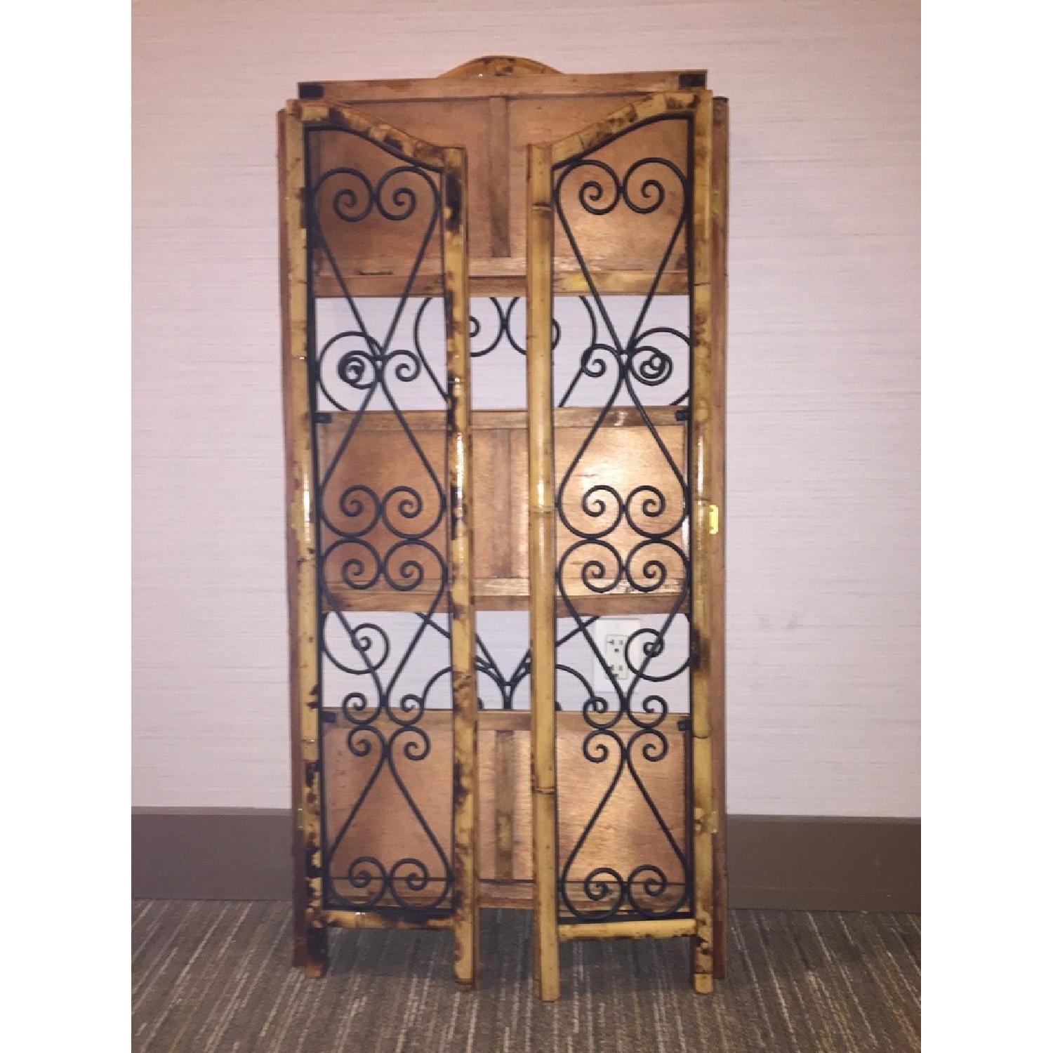 Iron and Bamboo Bookshelf - image-3