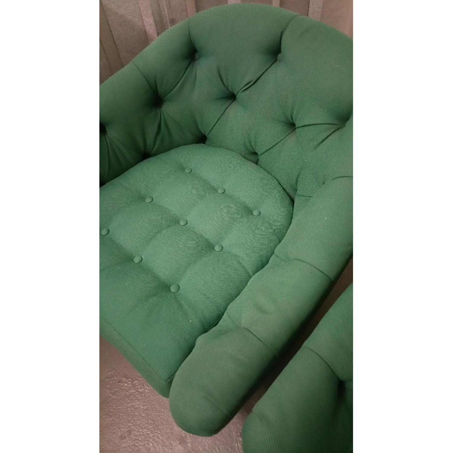 Emerald Green Swivel Tub Chairs - Pair - image-6