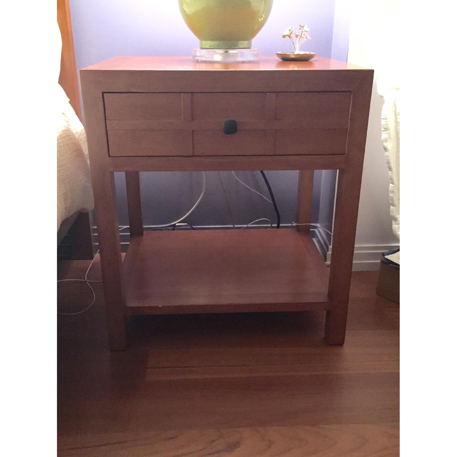 Crate & Barrel Bento Honey Nightstand - image-1