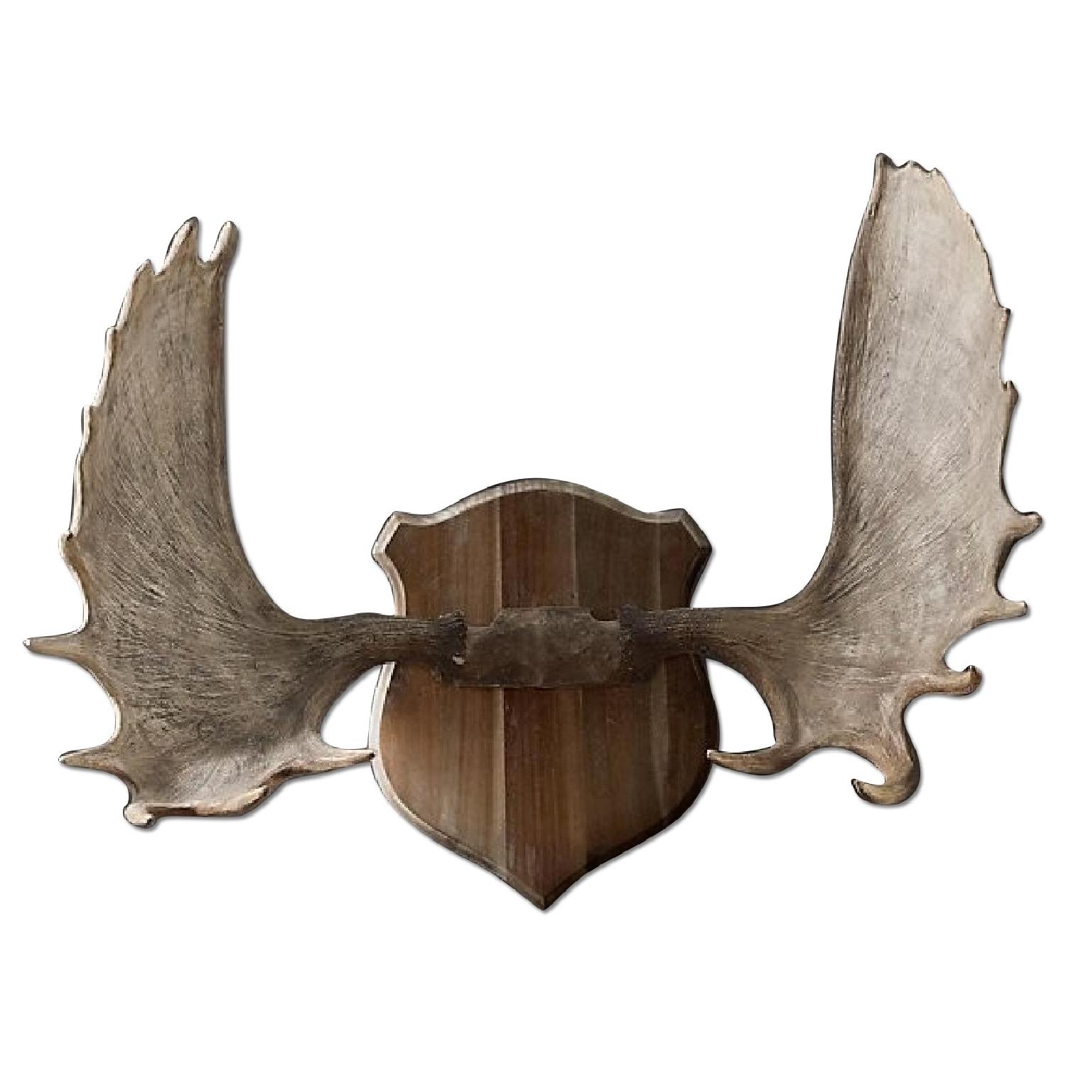 Restoration Hardware Moose Antlers in Cast Resin AptDeco
