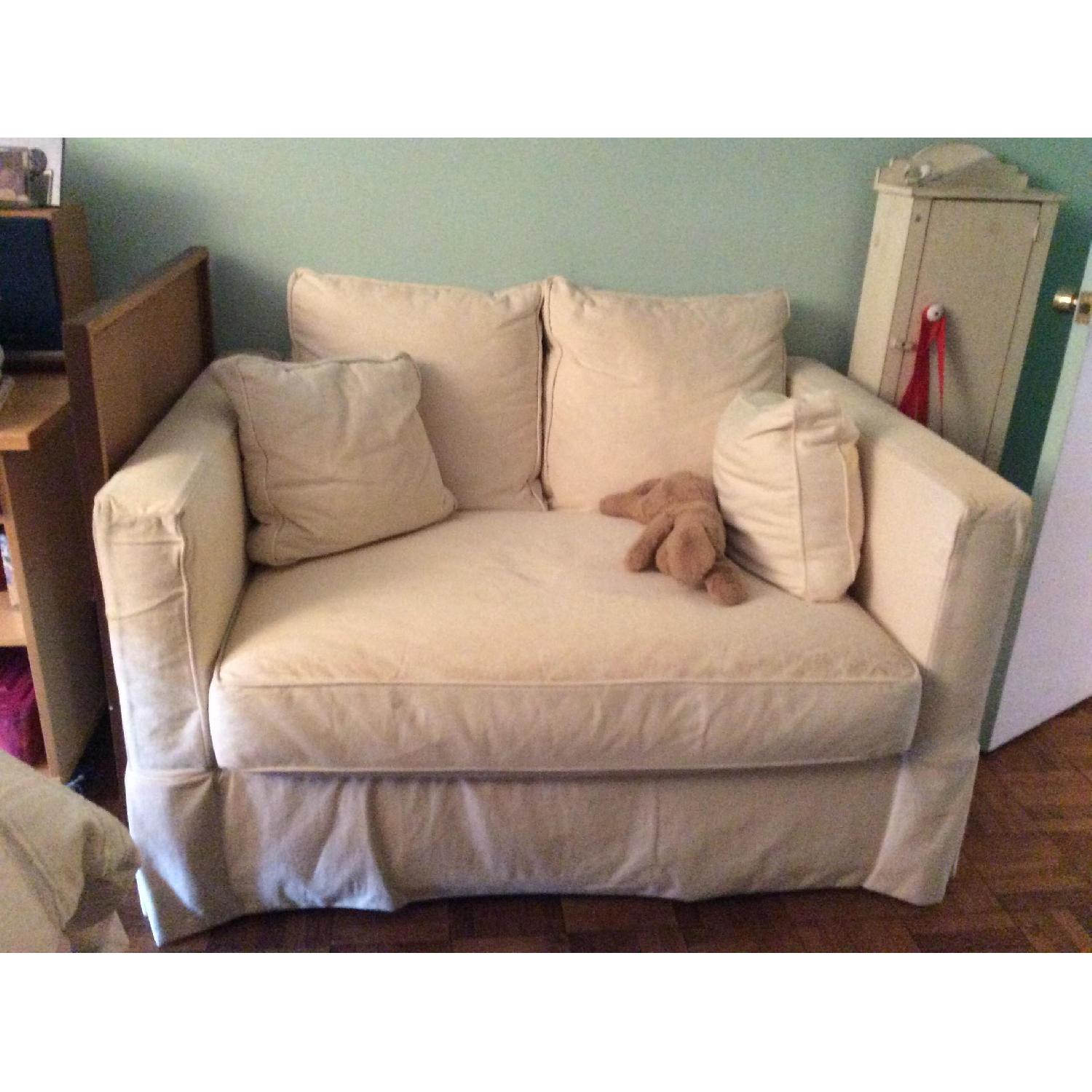 Crate & Barrel Twin Sleeper Chair & a Half - image-1