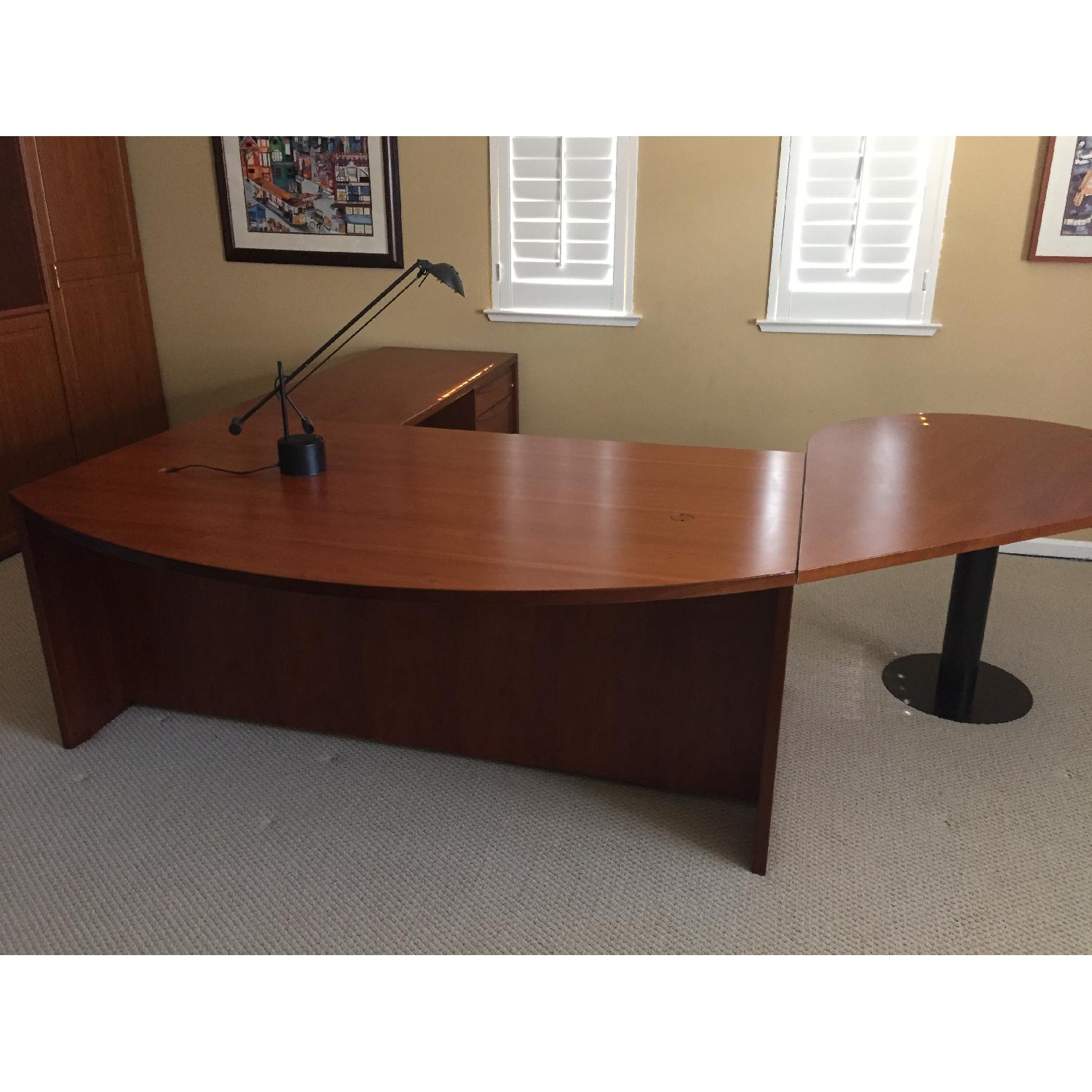 Scandinavian Design Executive Desk - Cherry - image-5