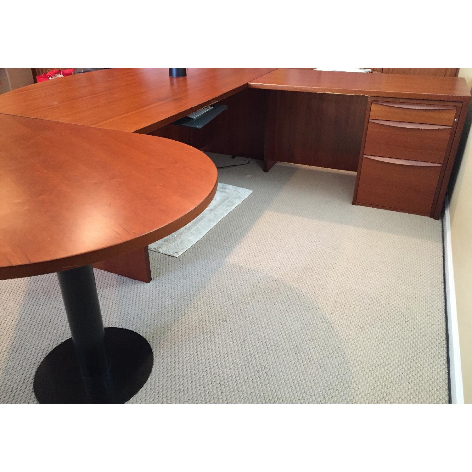 Scandinavian Design Executive Desk - Cherry - image-7