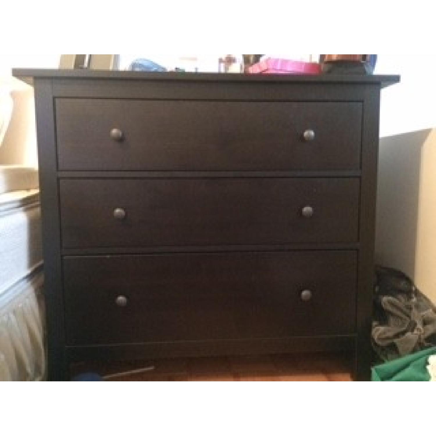 Ikea Hemnes 3 Drawer Chest in Black/Brown - image-2