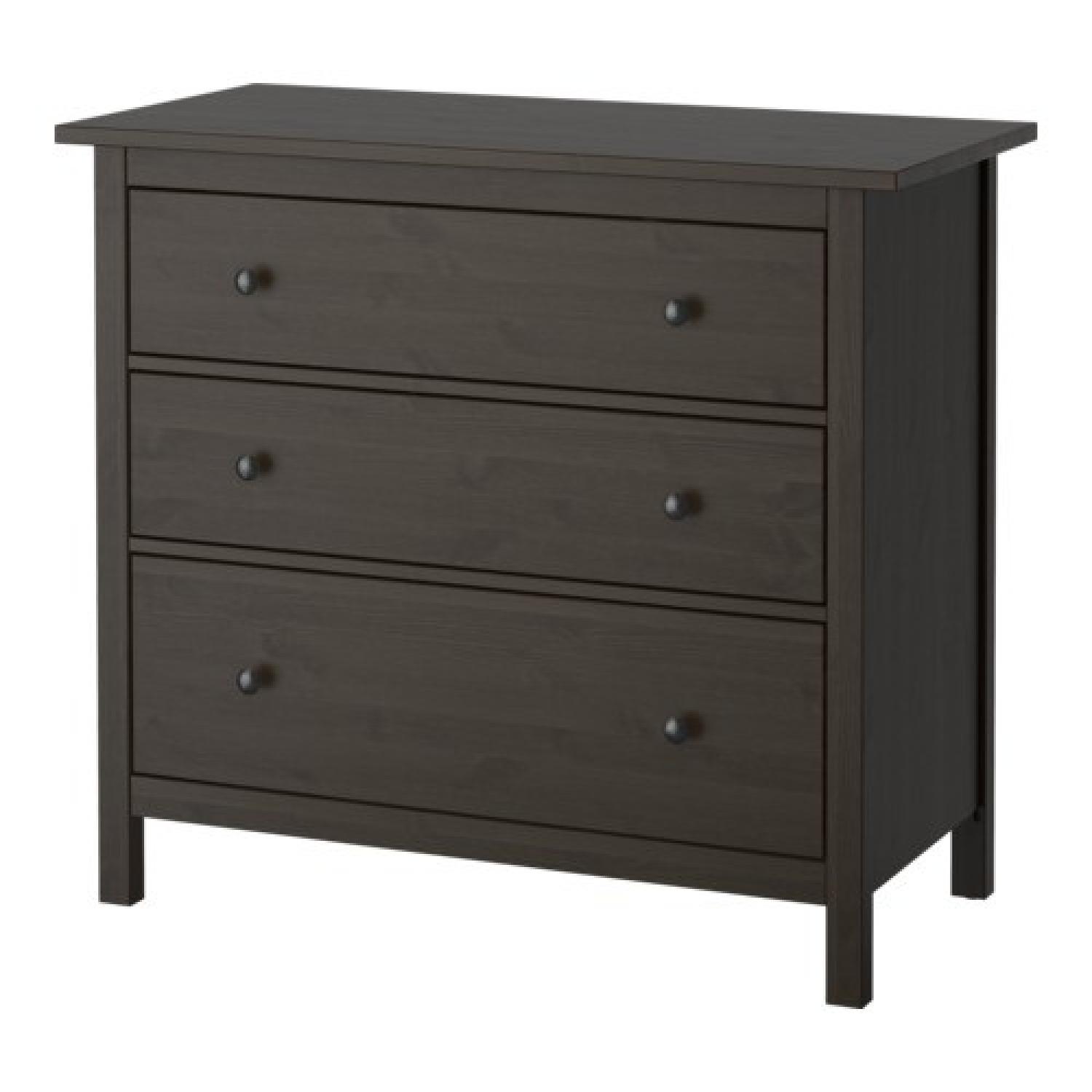Ikea Hemnes 3 Drawer Chest in Black/Brown - image-3