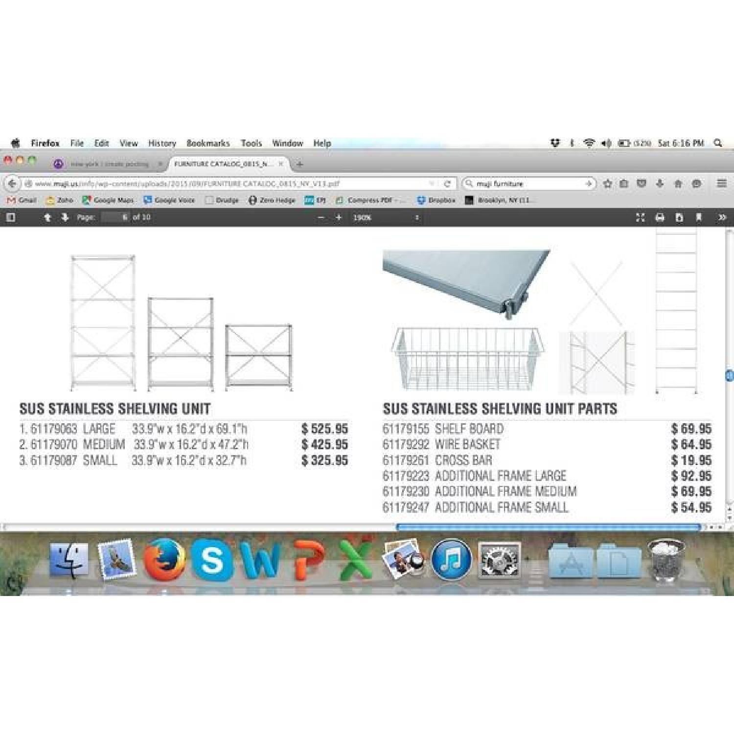 Muji Large Stainless Steel Shelving Unit - image-2