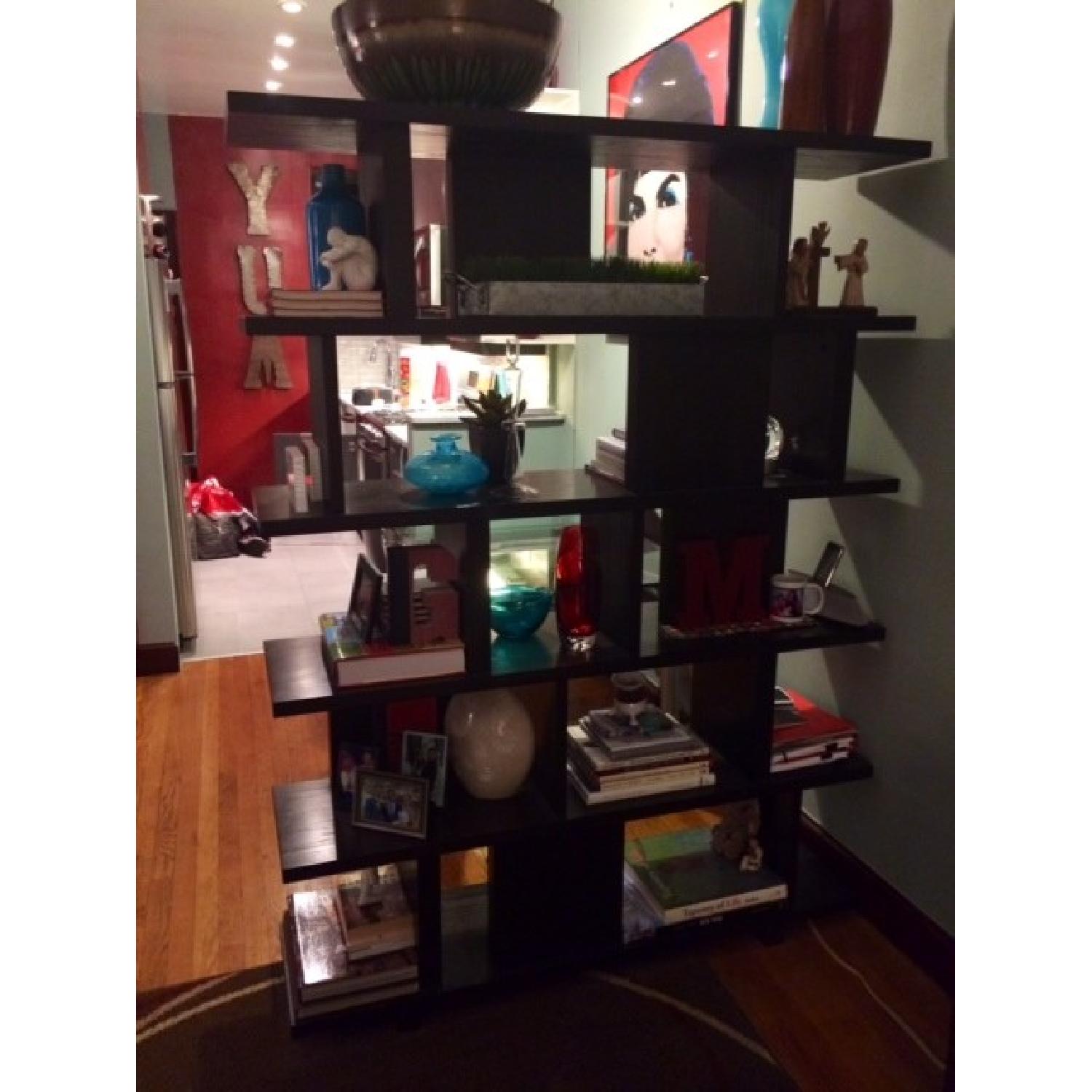 West Elm See-Through Bookcase - image-1