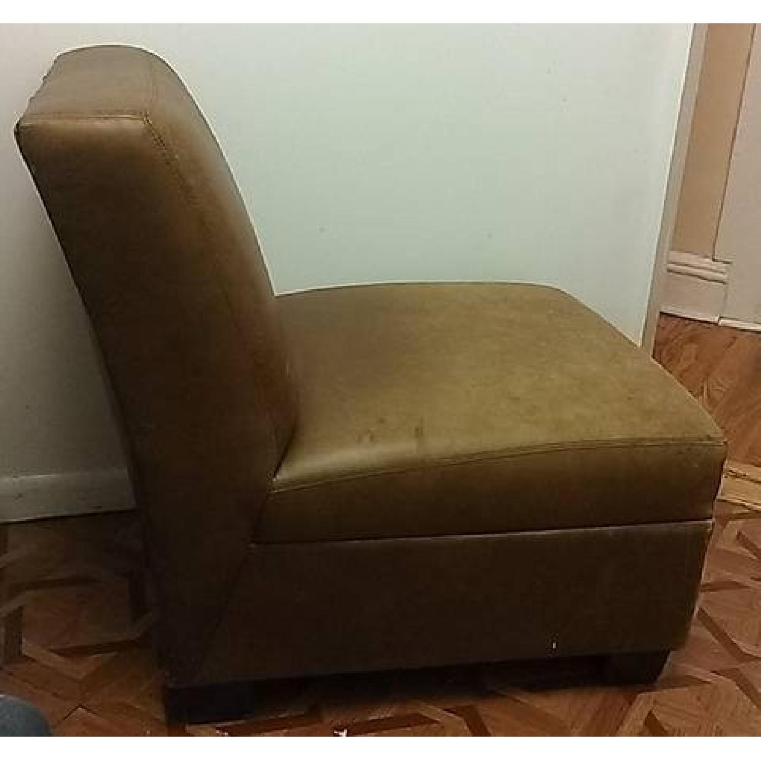 Two Leather Pottery Barn Chairs - image-1