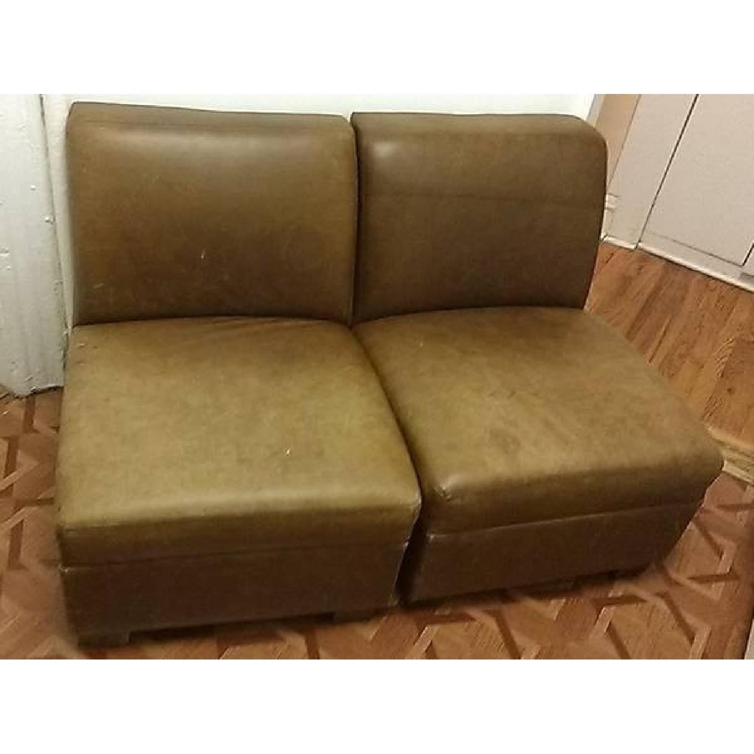 Two Leather Pottery Barn Chairs - image-4