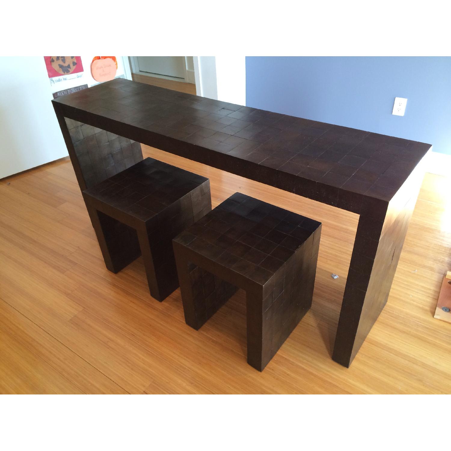 Solid Oak Blocks Side Tables - image-3