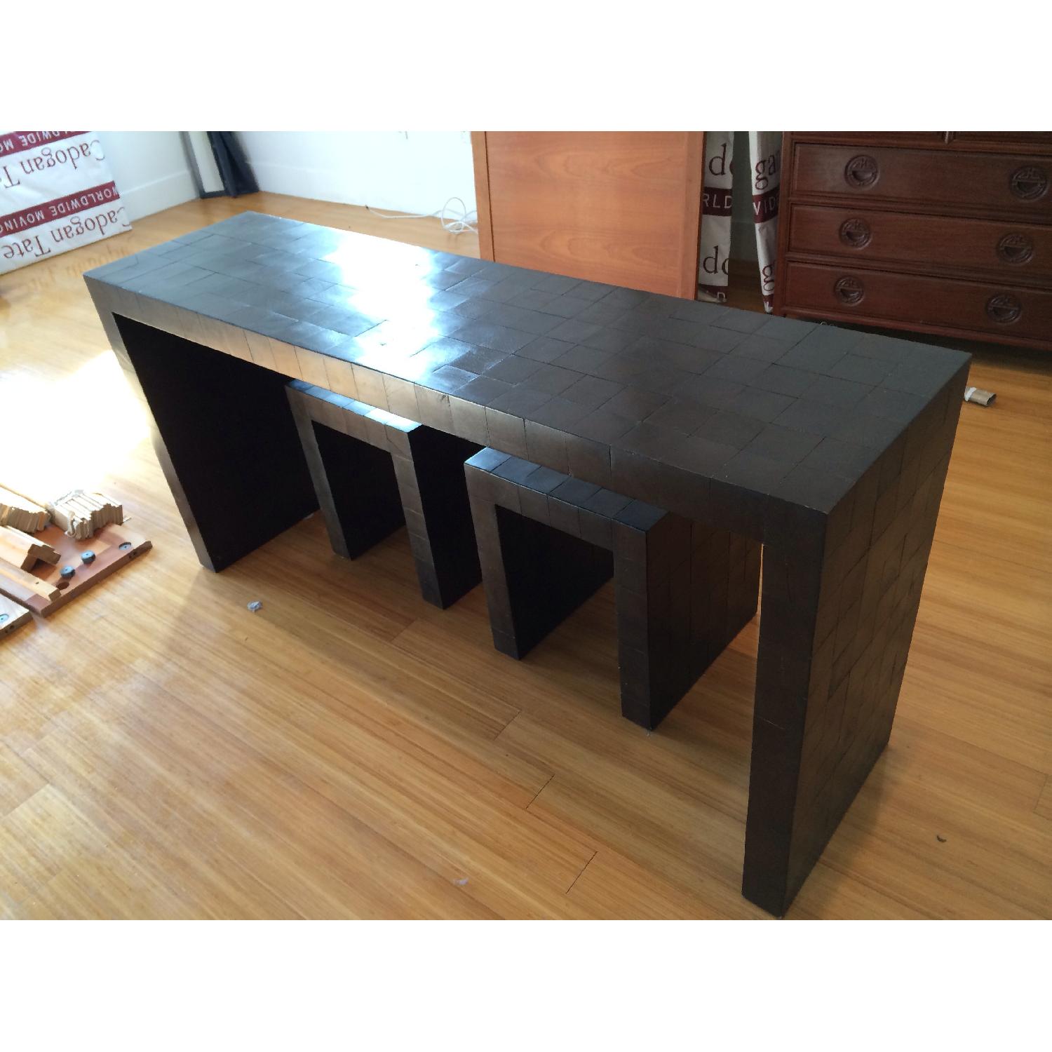 Solid Oak Blocks Side Tables - image-4