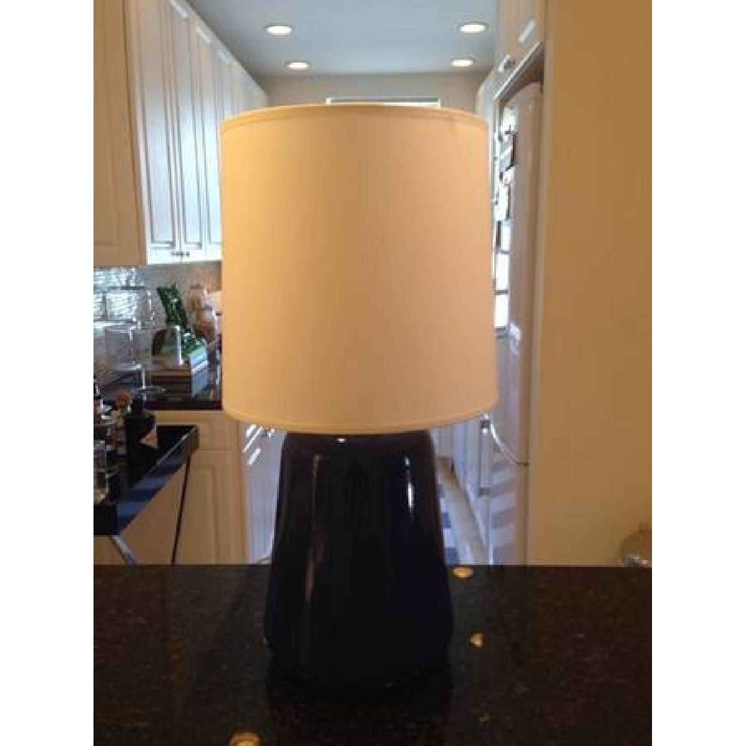 Blue Crate & Barrel Table Lamp - image-1