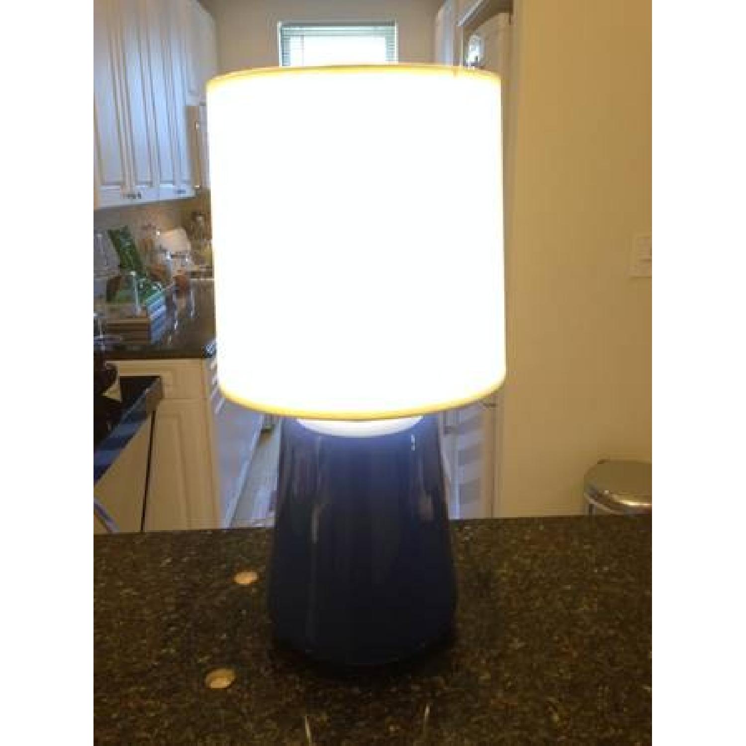 Blue Crate & Barrel Table Lamp - image-2
