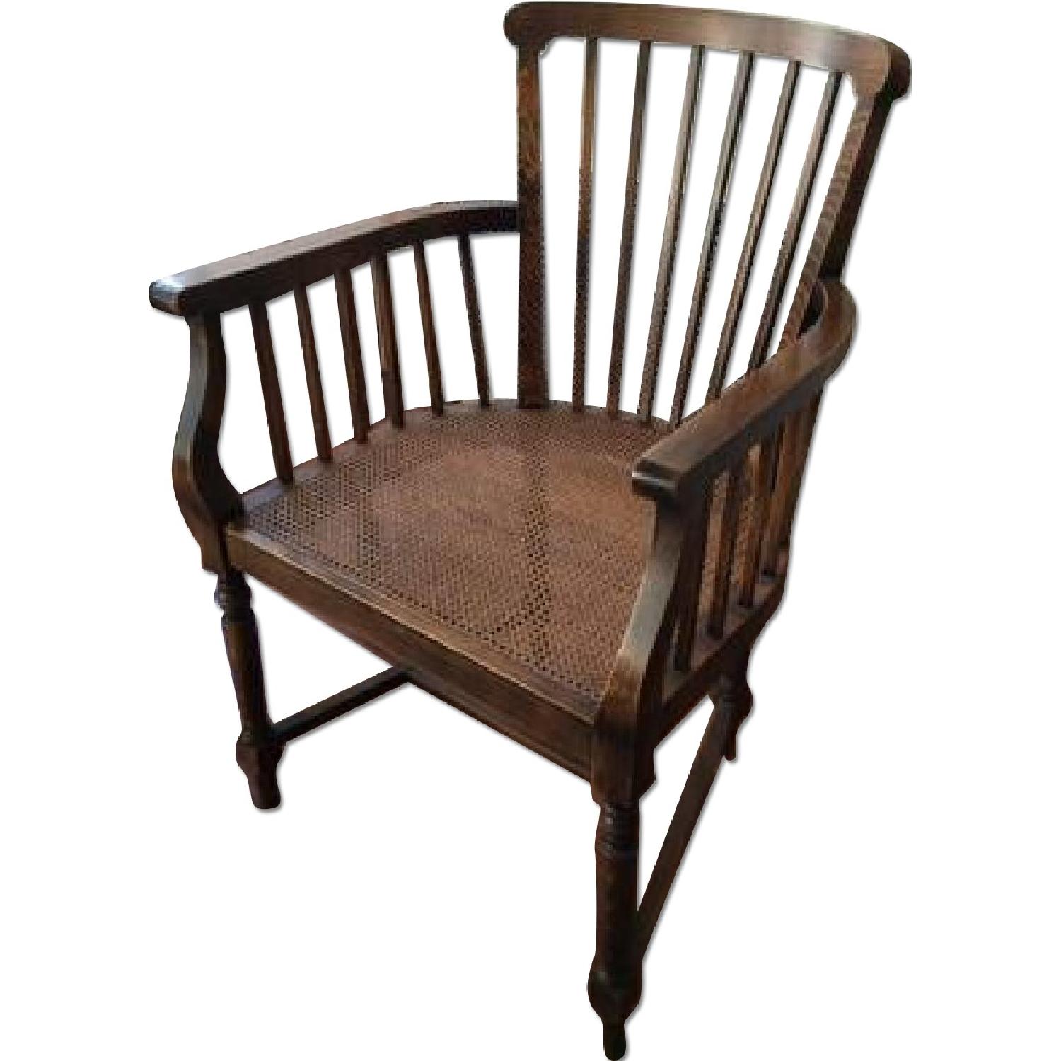 Williams Sonoma Wood / Wicker Bench and 2 Chair Set - will consider best offer - image-3