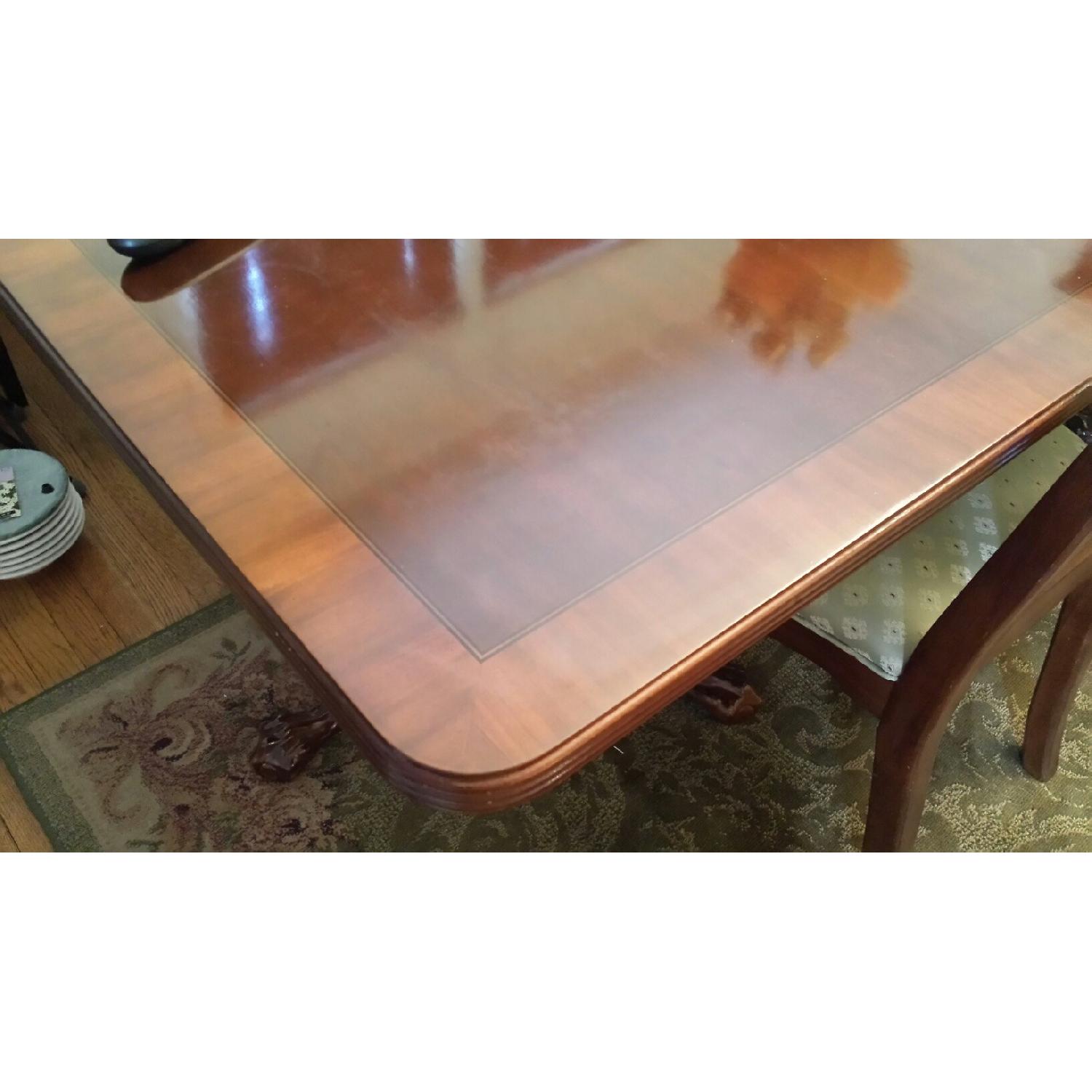 Cherry Dining Table with 6 Chairs - AptDeco