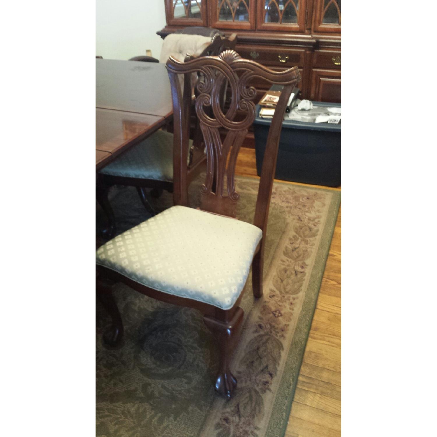 Cherry Dining Table with 6 Chairs - AptDeco