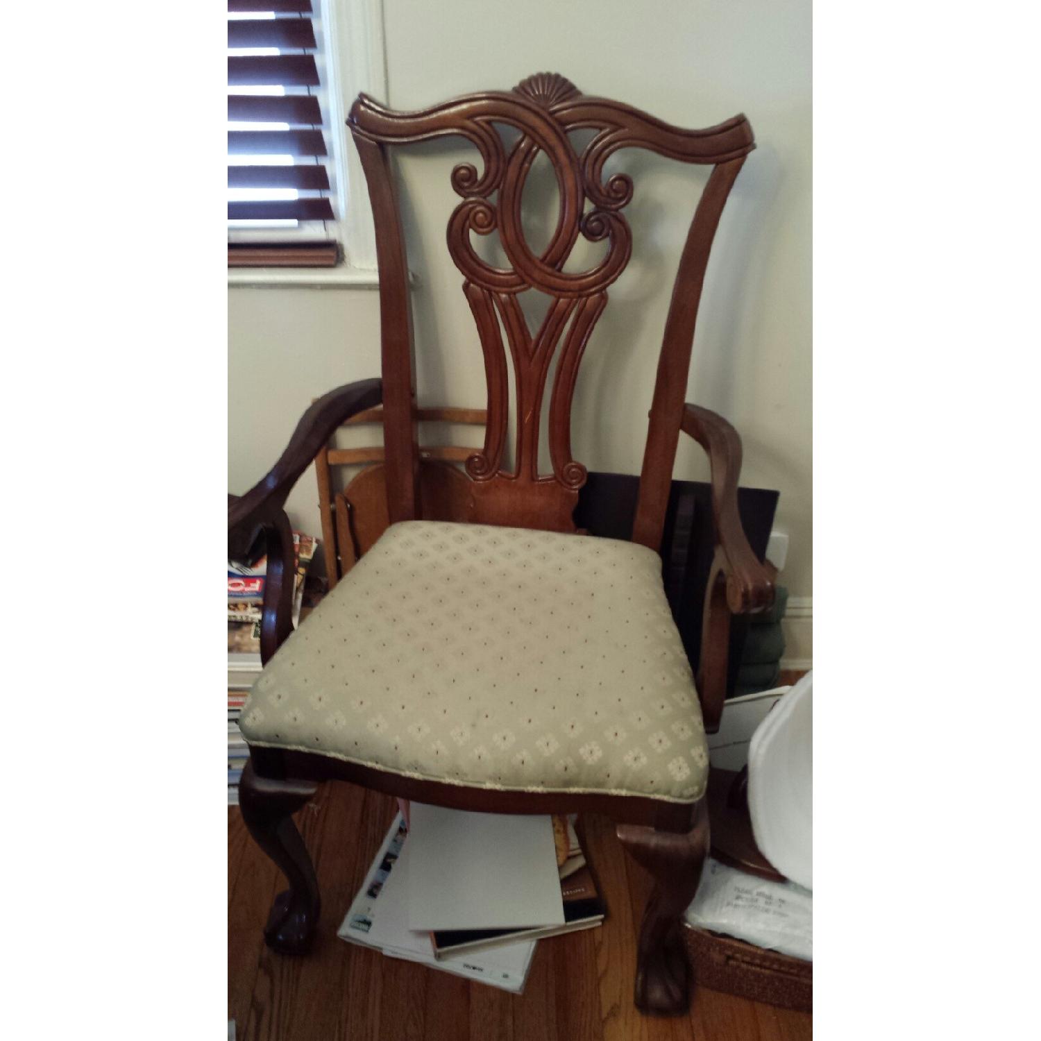 Cherry Dining Table with 6 Chairs - AptDeco
