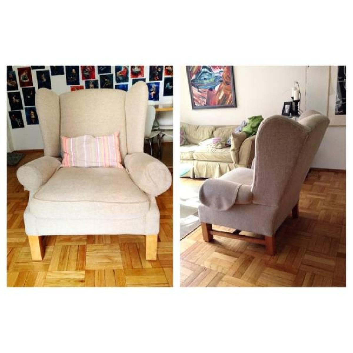 Crate & Barrel Wingback Chair - image-2