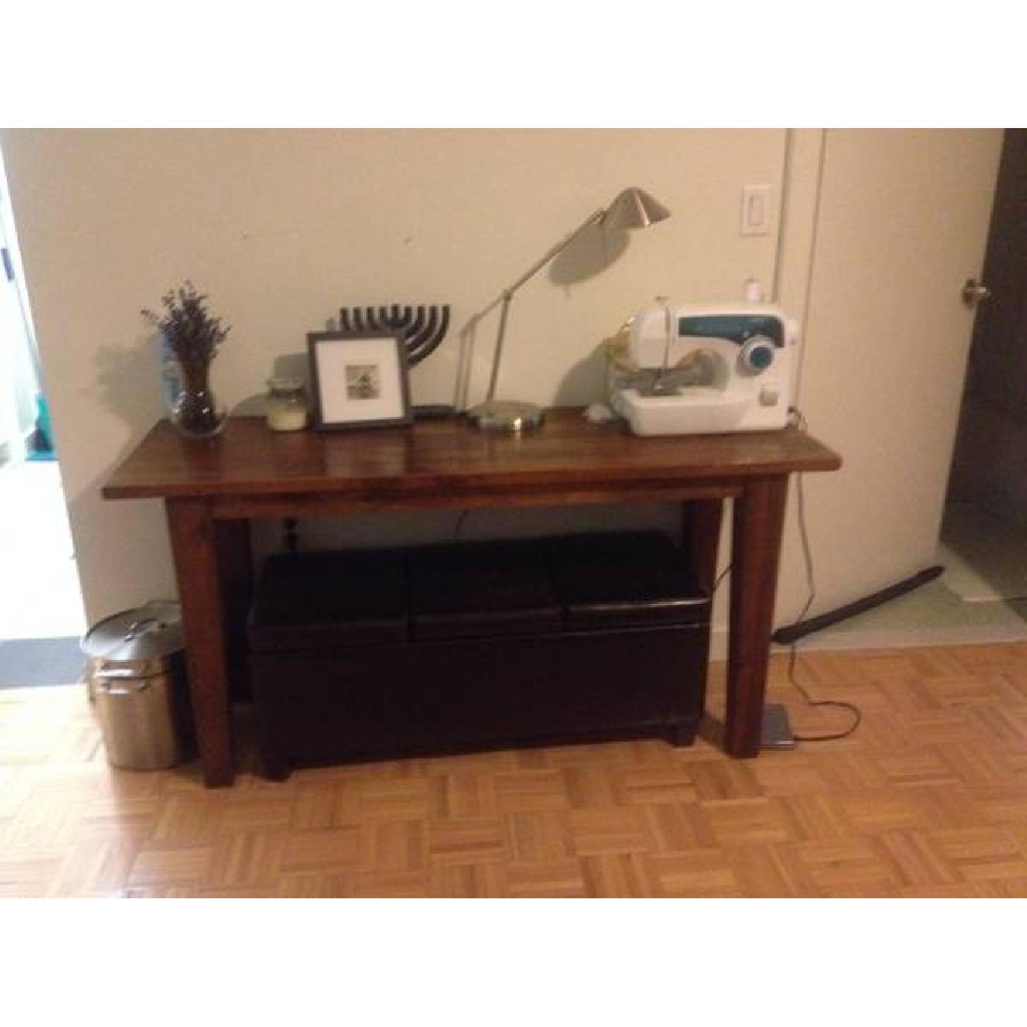 Crate & Barrel Basque Honey Dining Table Set - image-3