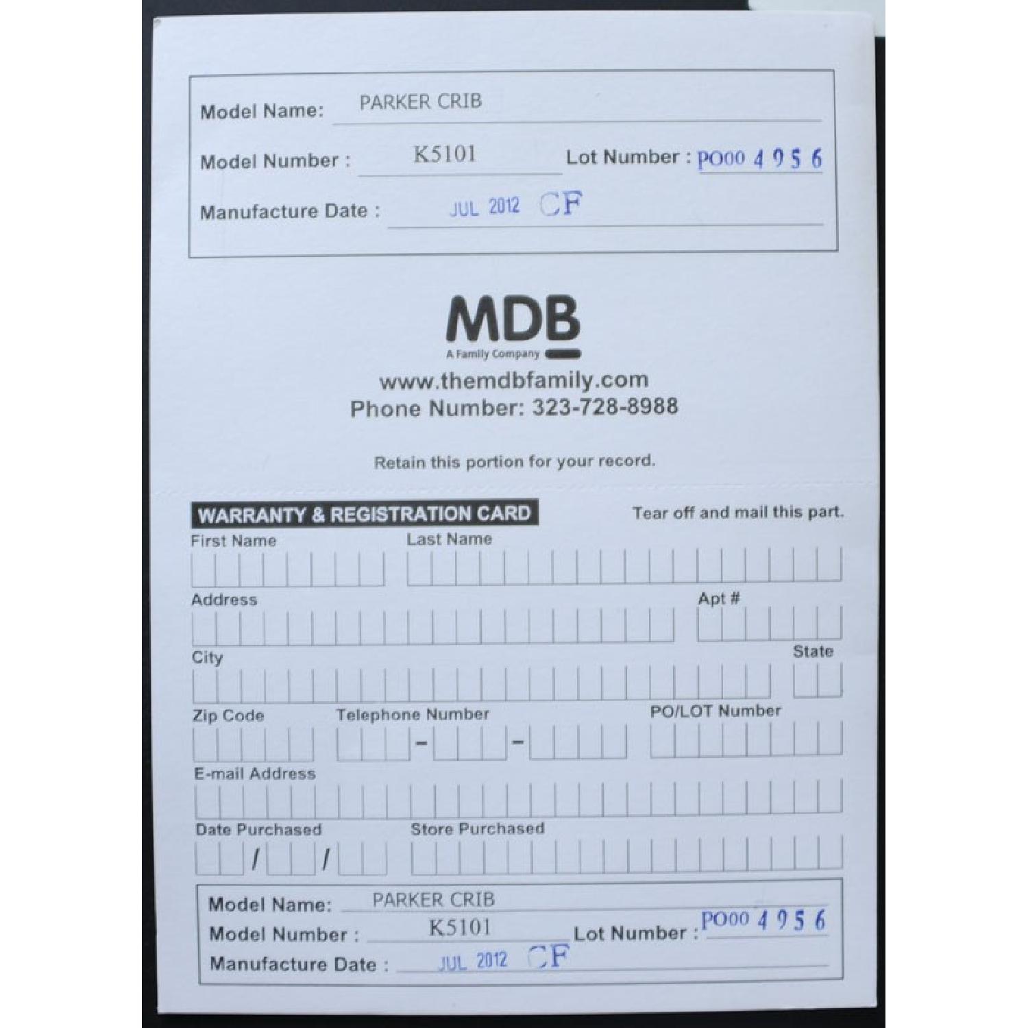 Davinci Parker 4-in-1 Convertible Crib, with mattress - Cherry wood - image-3