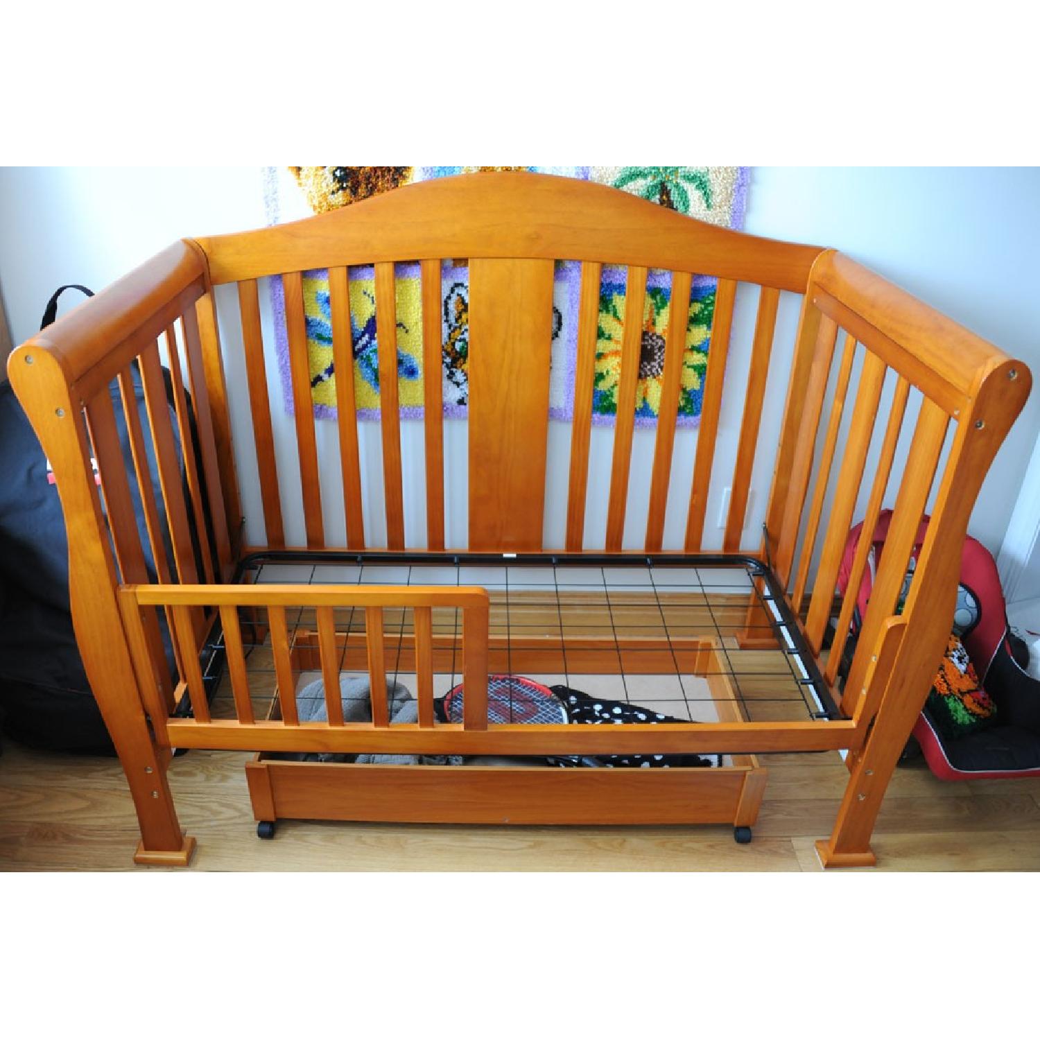 Davinci Parker 4-in-1 Convertible Crib, with mattress - Cherry wood - image-7