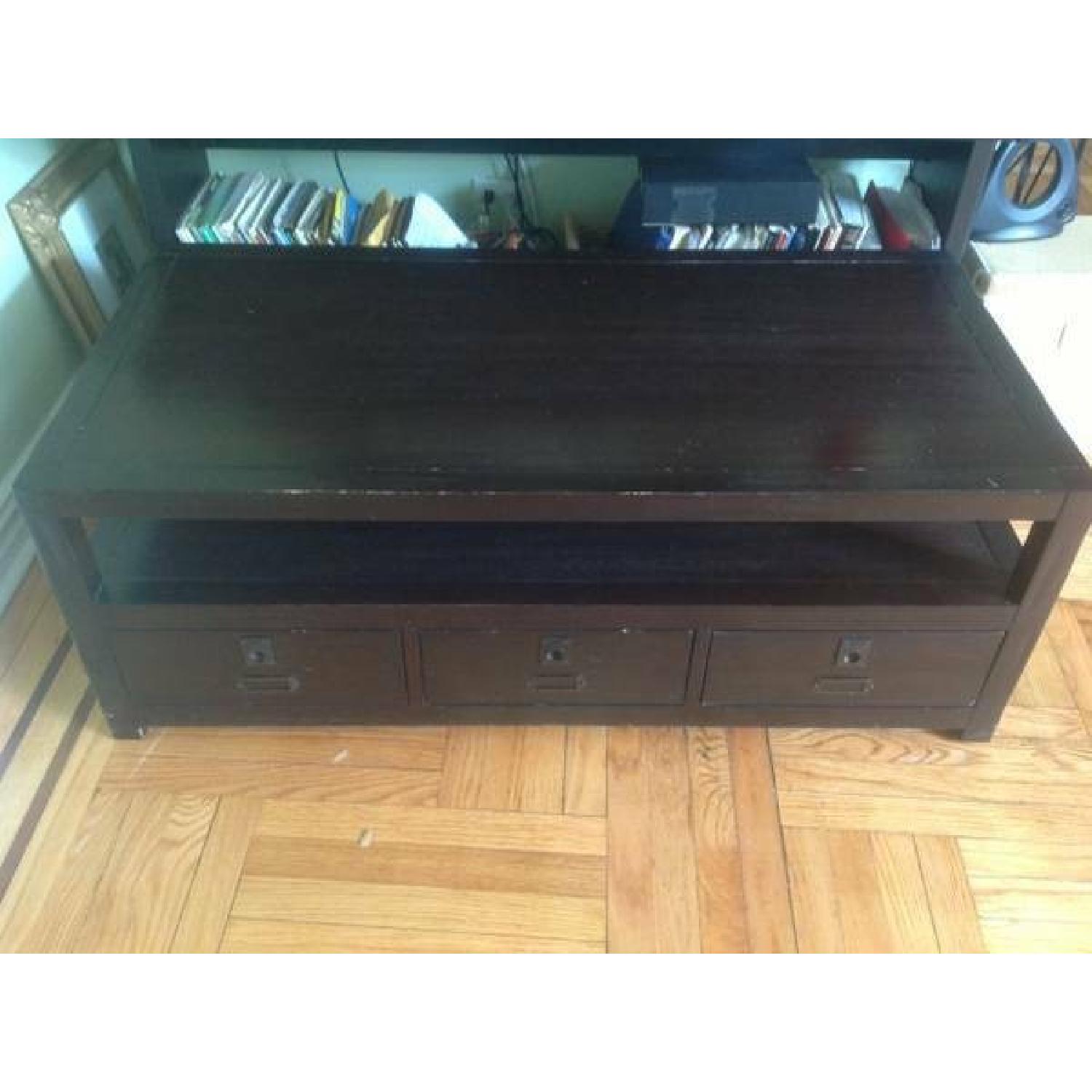 Pottery Barn Mahogany Rhys Coffee Table - image-1