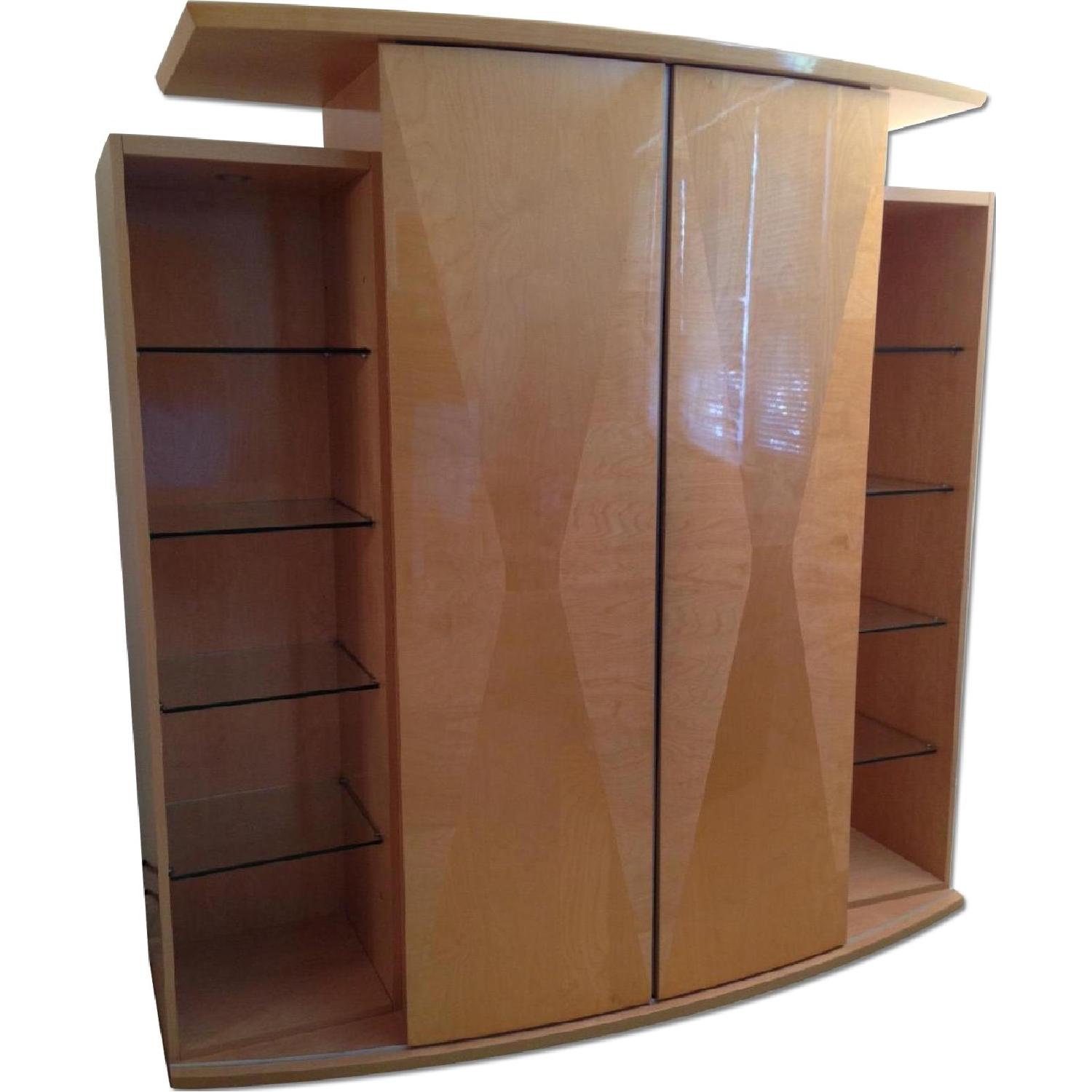 Modern Entertainment Center with Sliding Doors - image-0