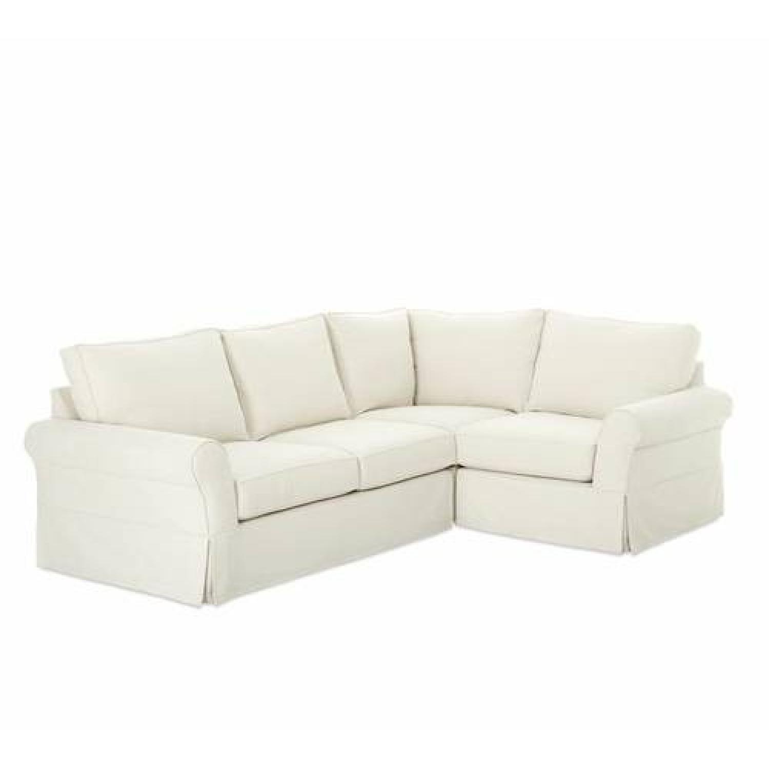 Pottery Barn White Sectional Sofa - image-2