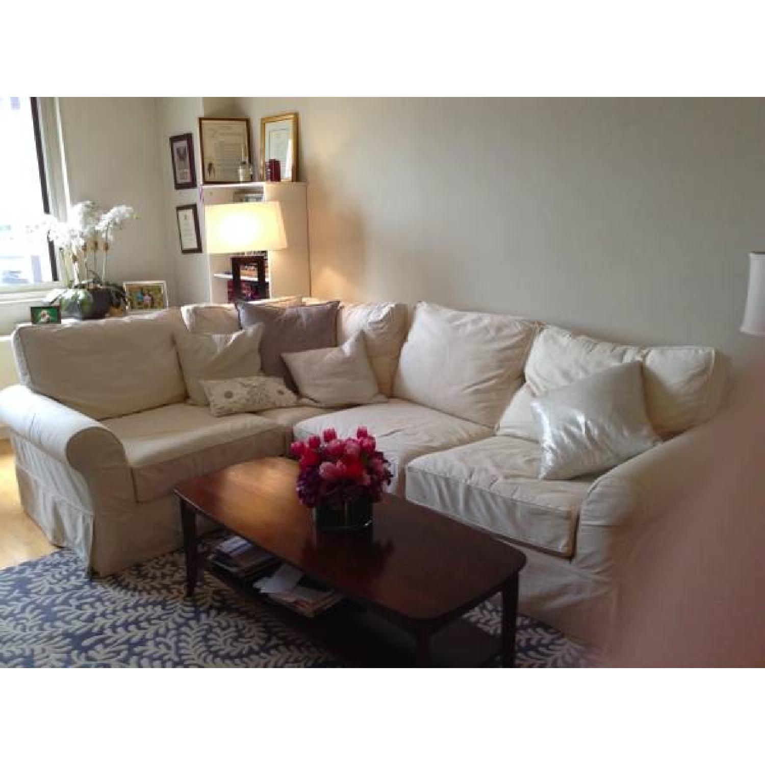 Pottery Barn White Sectional Sofa - image-4