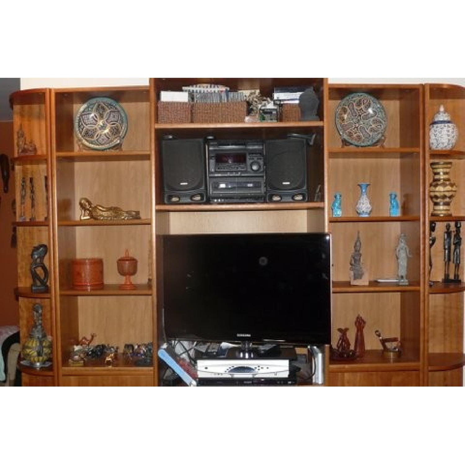 Cherry Wood Wall Unit - image-3