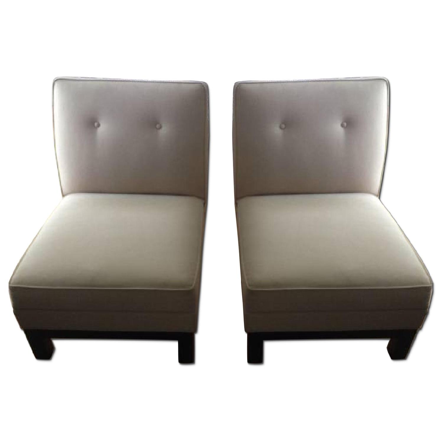 Crate and Barrel Slipper Chairs - image-0